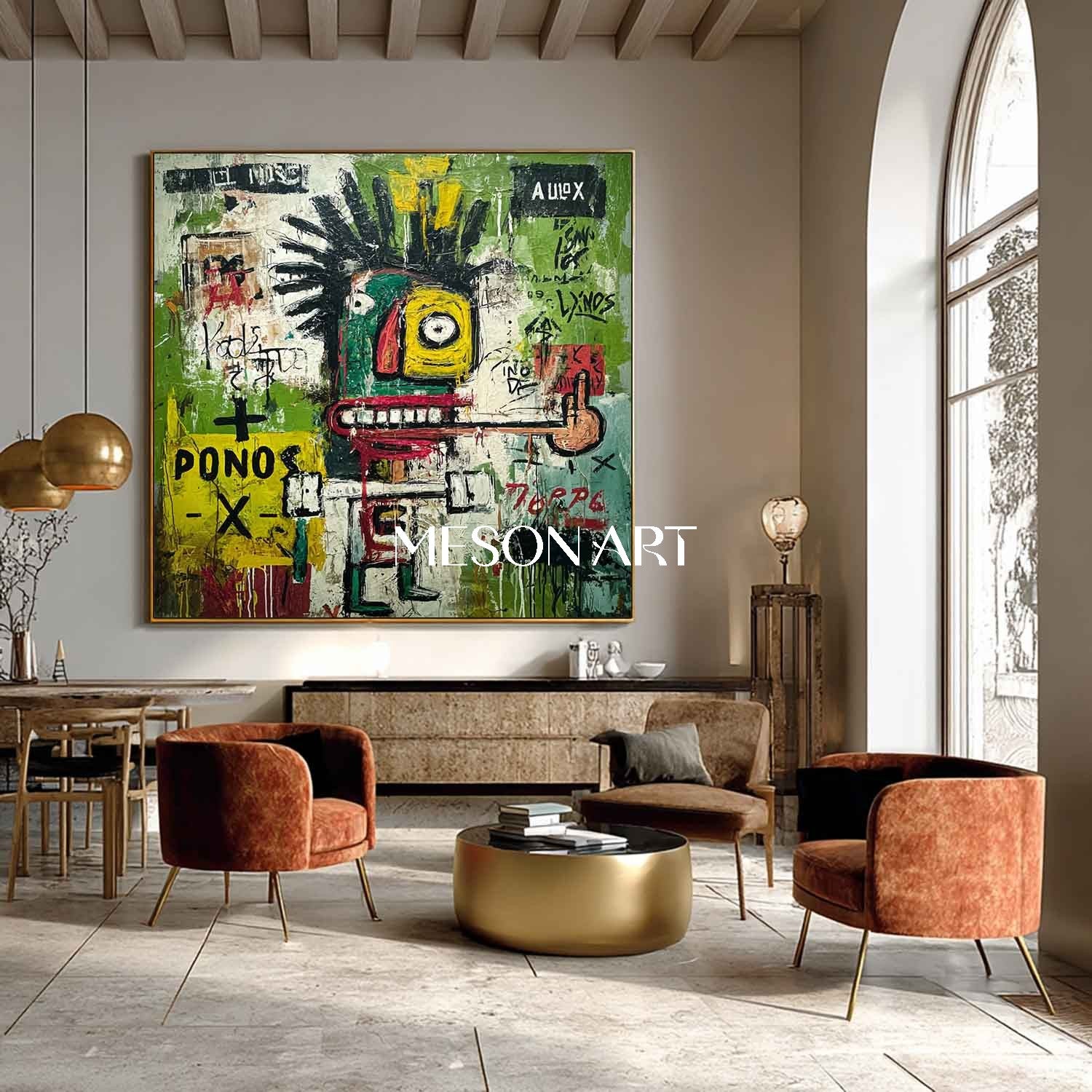 Urban Abstract Portrait Graffiti Style Modern Art Canvas Wall Decor