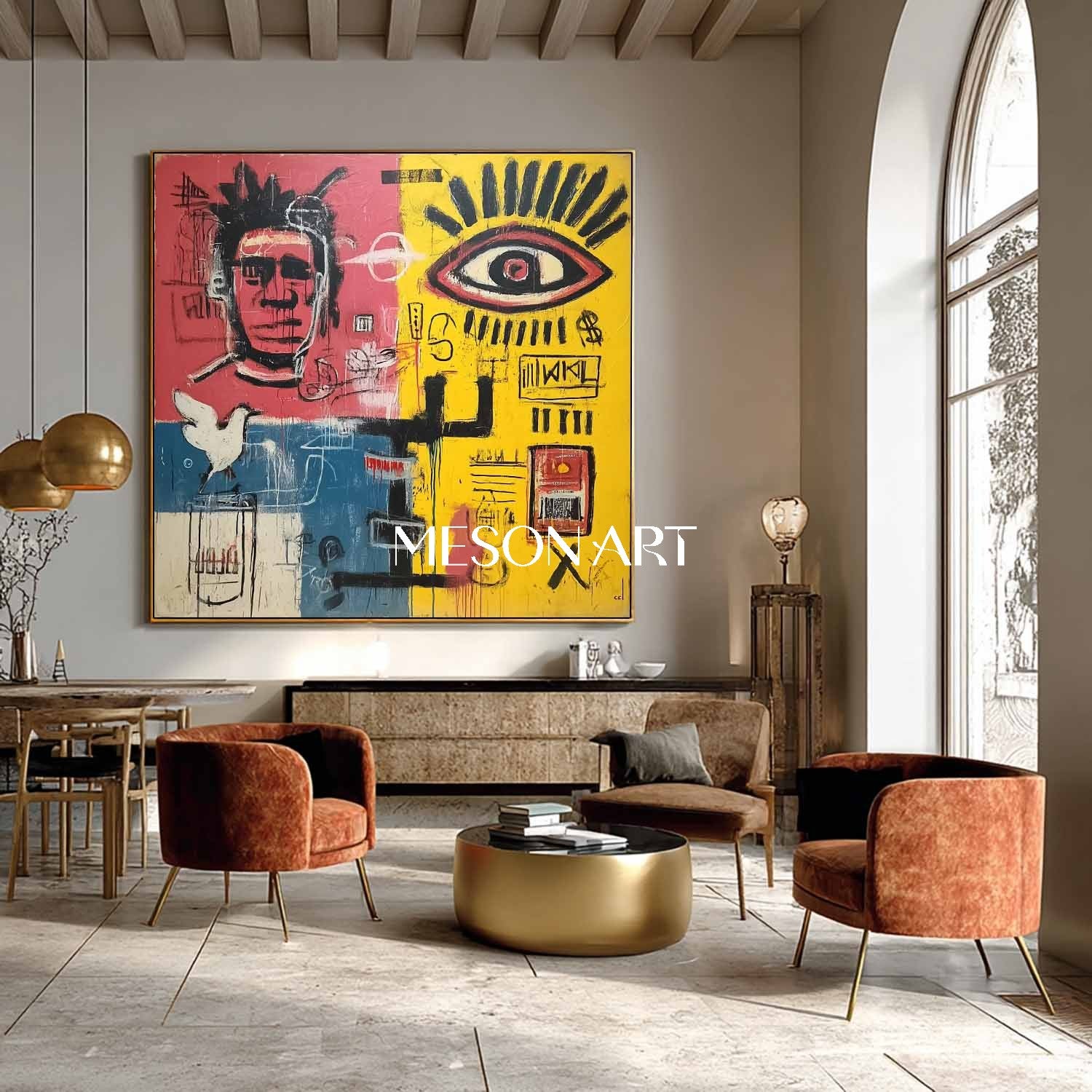 Buy Street Art Pop Canvas Basquiat Inspired Abstract Graffiti Painting