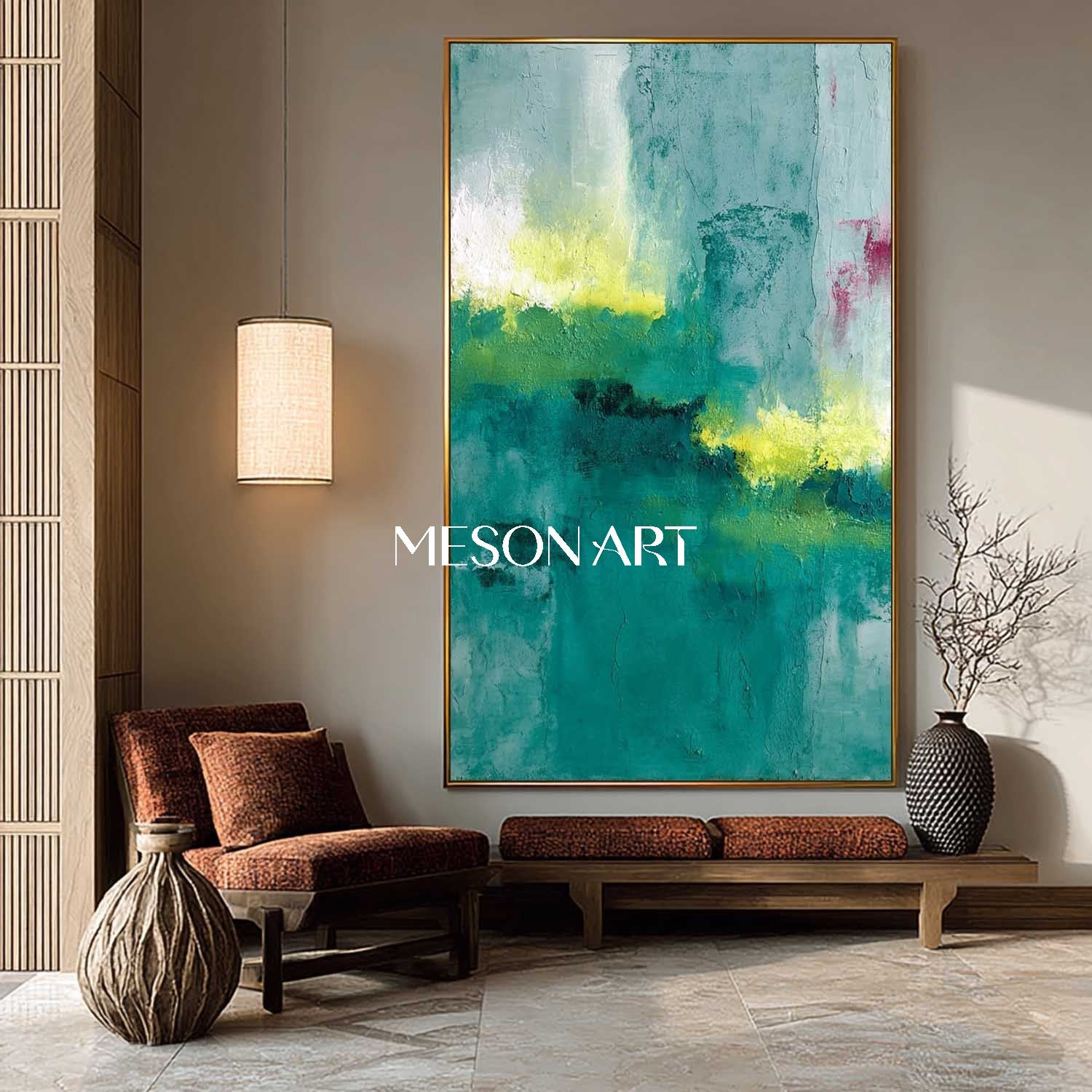 Emerald Green Abstract Art for Sale Bedroom Emerald Canvas Wall Decor Painting