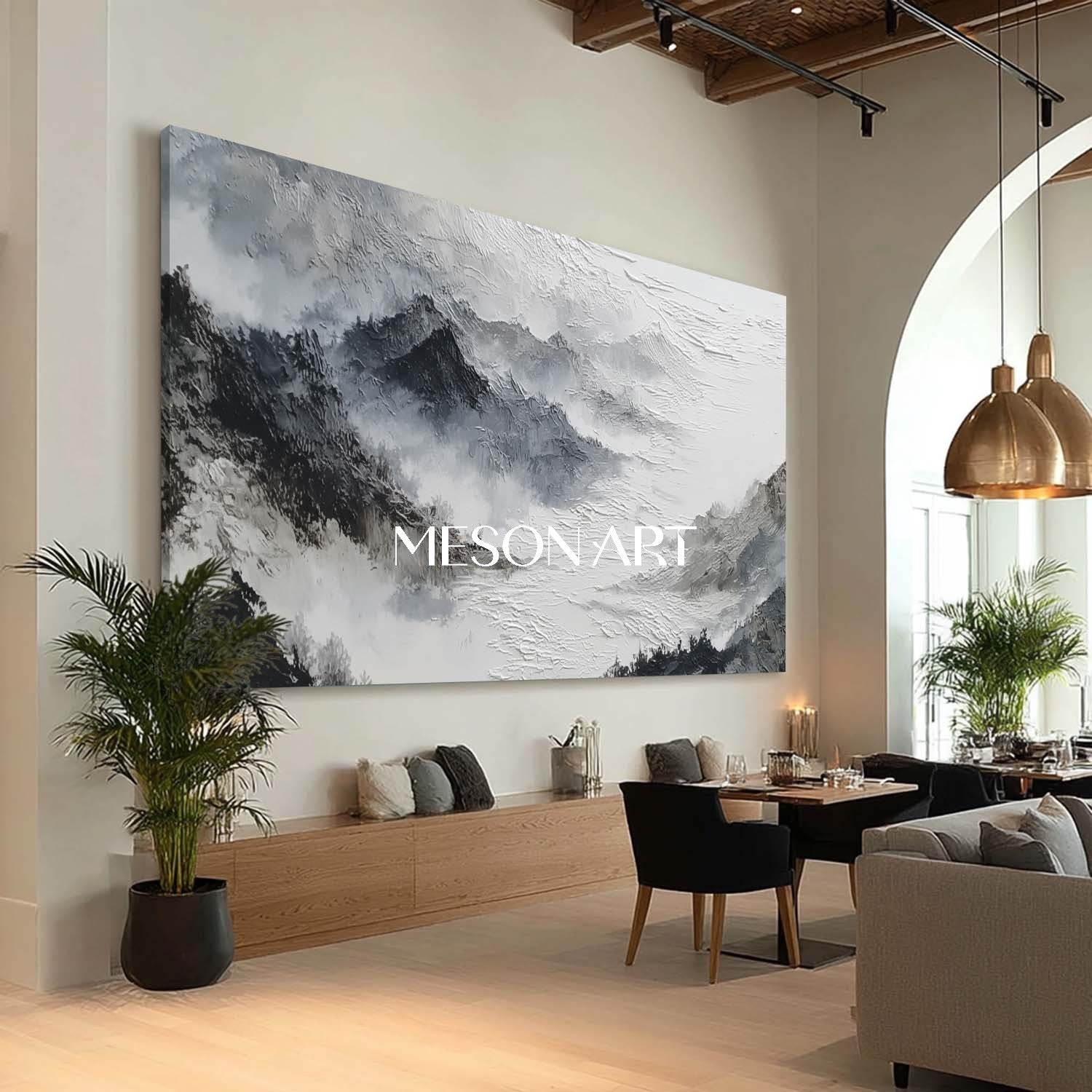 Order Hand painted Wabi-Sabi Wall Art Impasto Canvas Dining Room