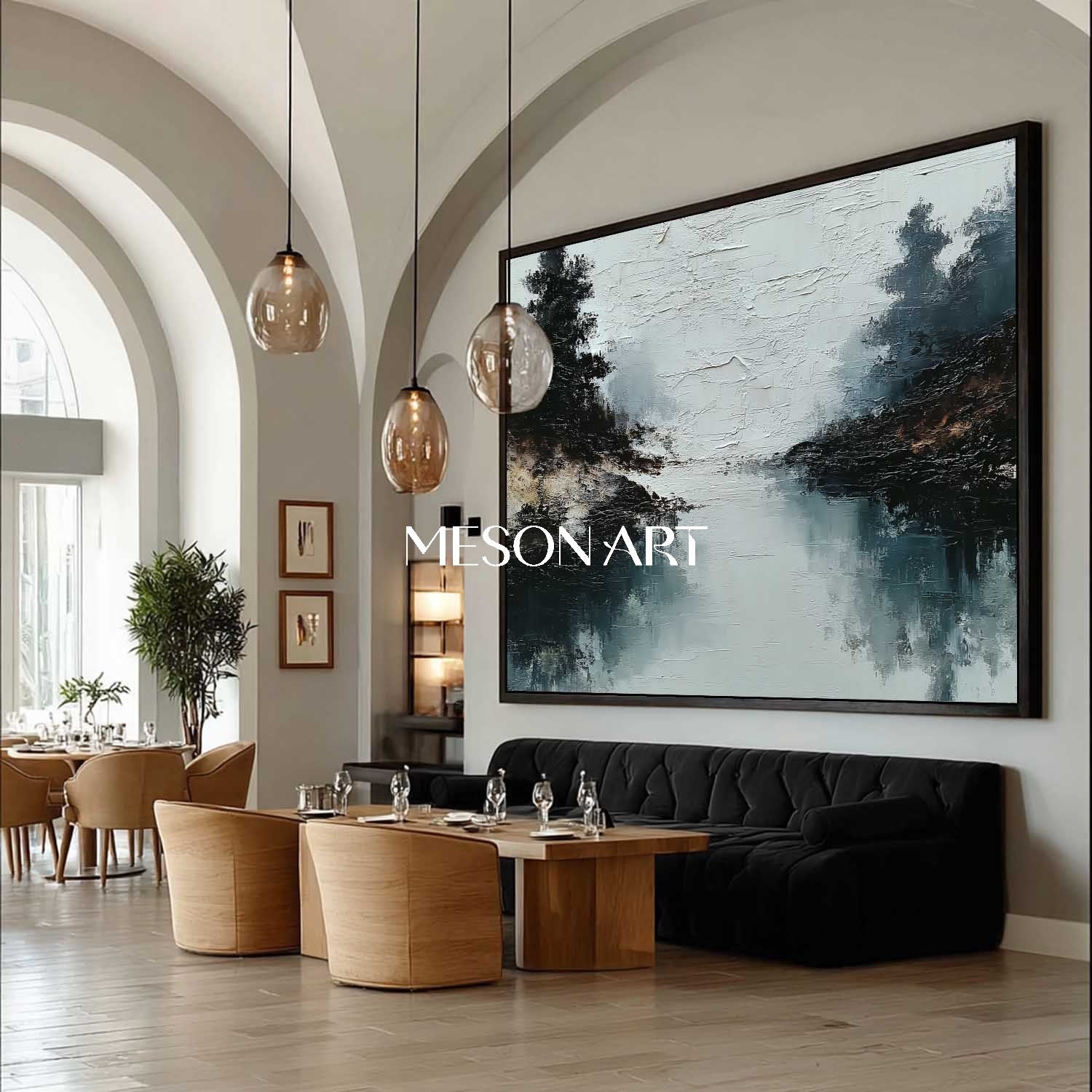 Buy Minimalist Blue Plaster Texture Painting Framed Wall Canvas Online