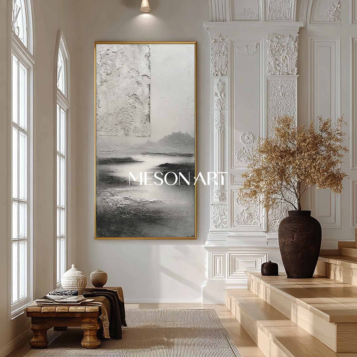 3D Modern Gray Abstract Art For Sale Gray Abstract Entryway Wall Decor
