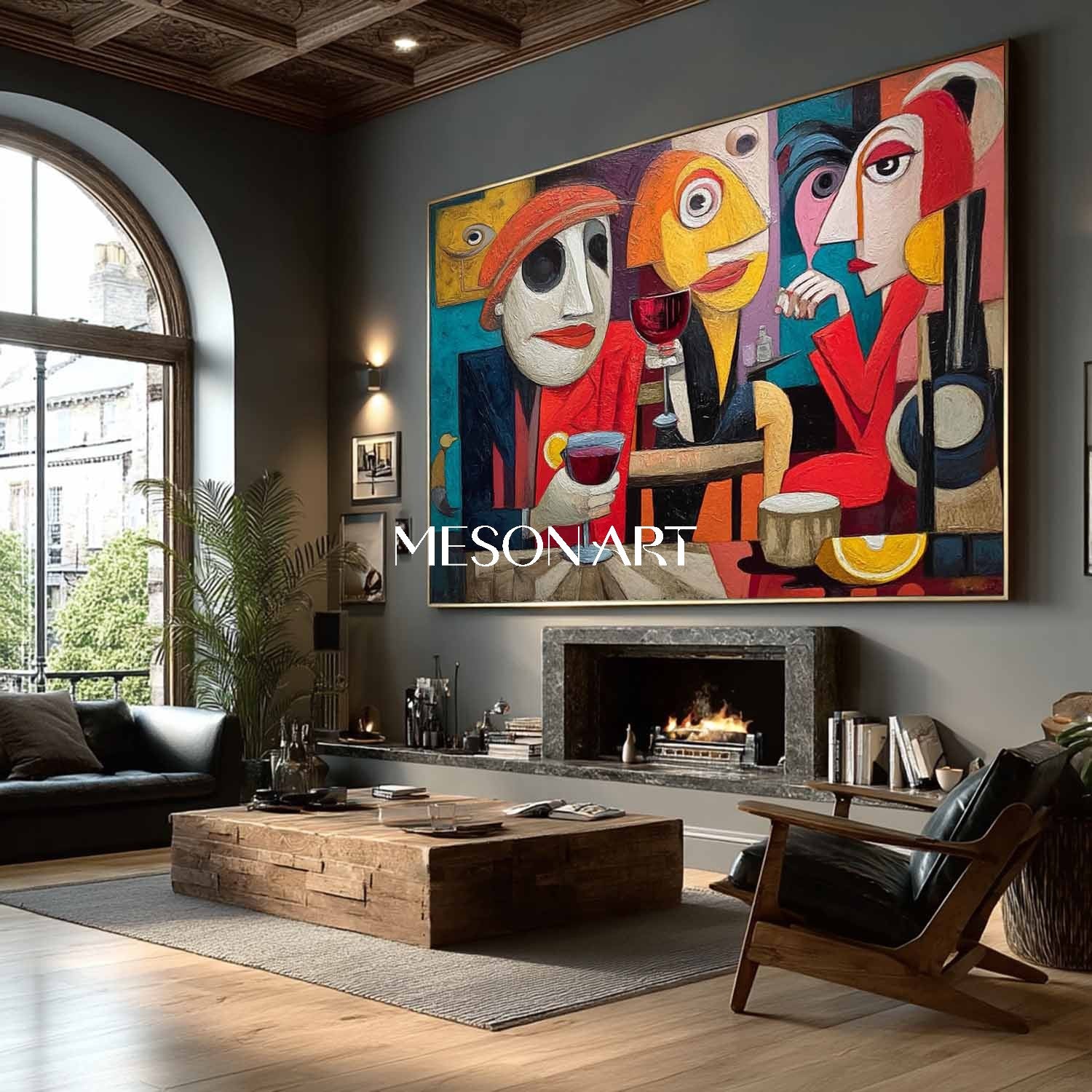 Shop Big Pop Art Abstract Painting for Entryway or Hallway Wall Decor