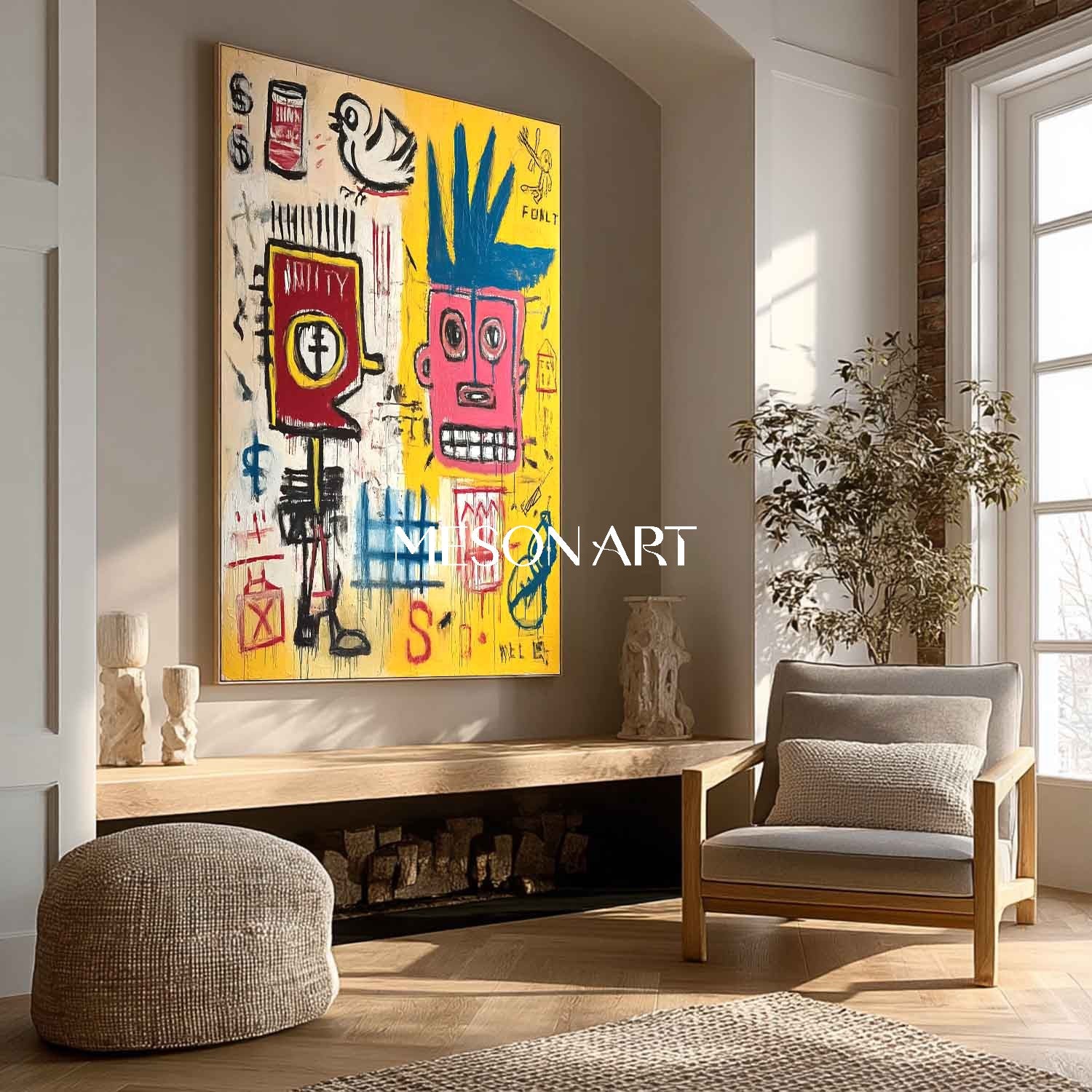 Modern Street Art Crown Handmade Impasto Painting Entryway Buy Online