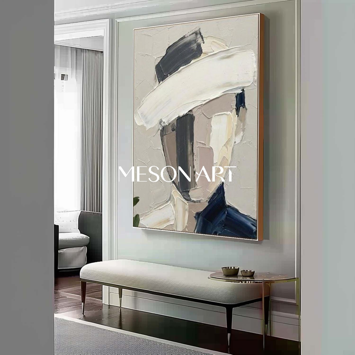 Modern Abstract Portrait Heavy Texture Oil Painting | MesonArt