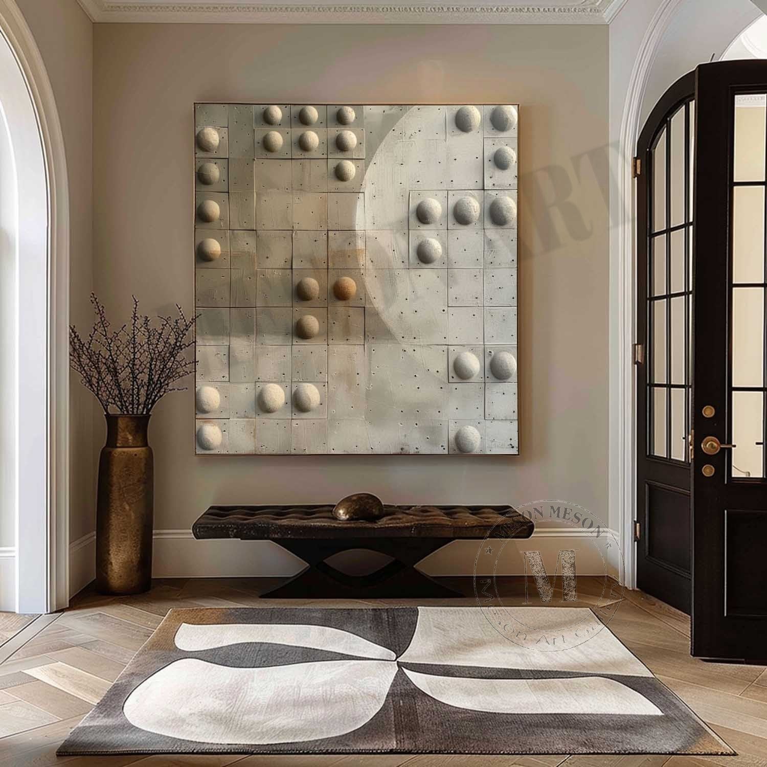 3D Green and Gray Minimalist Abstract Art Canvas for Sale Green and Gray Minimalist Texture Painting