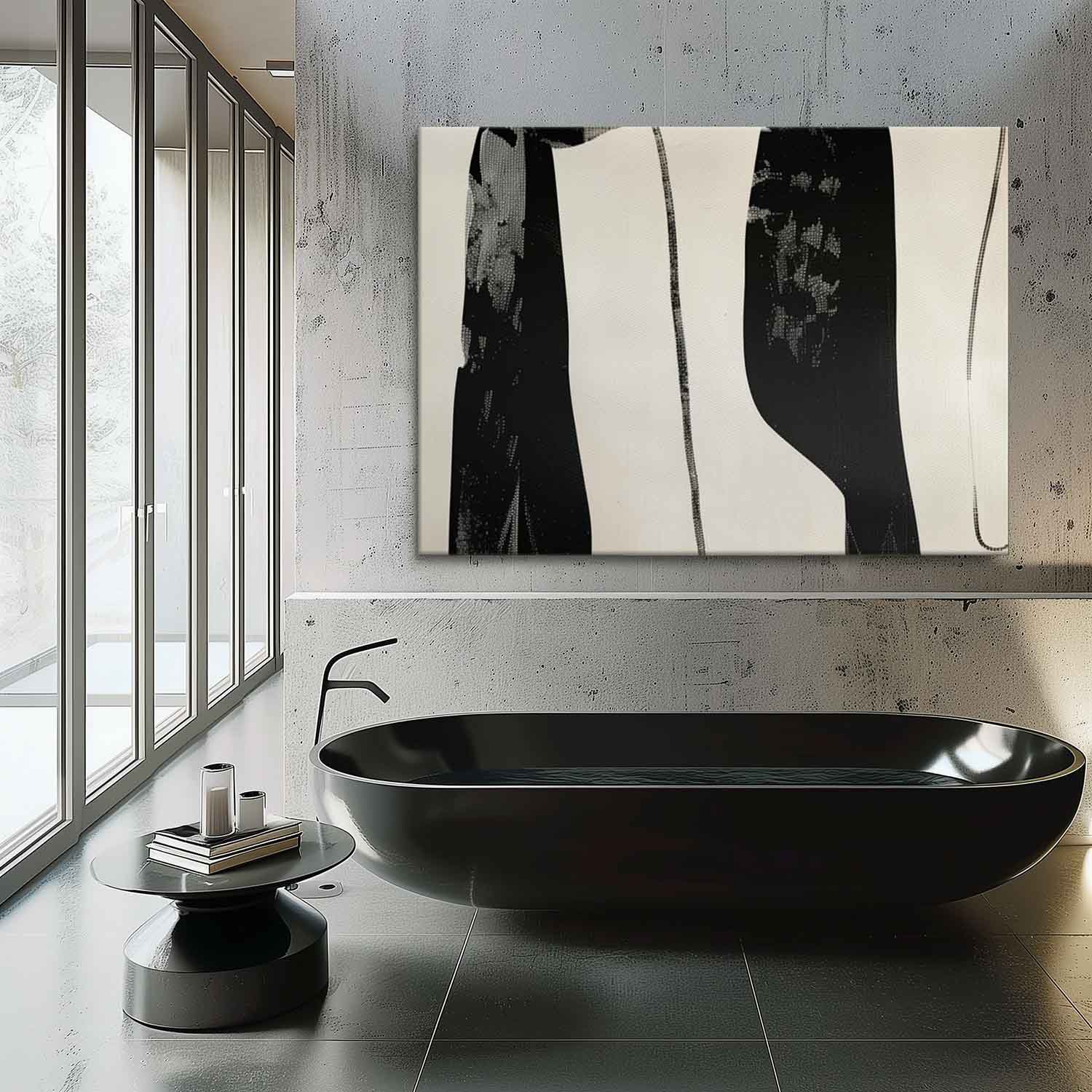 Large Black and White Minimalist Abstract Art for Sale Black and White Abstract Canvas Wall Art Decor