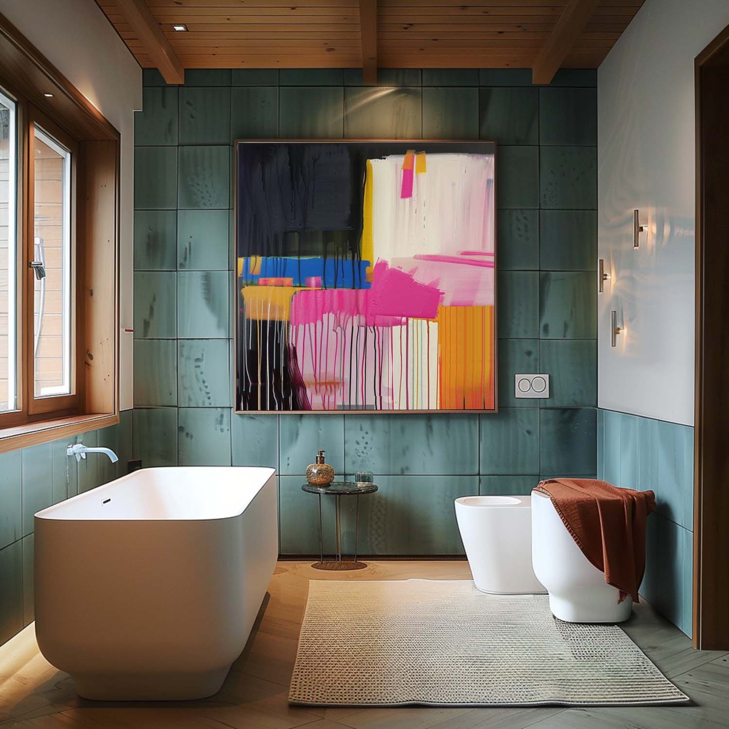 Large Colorful Abstract Oil Paintings for Sale Colorful Canvas Wall Art Palette Knife Abstract Art