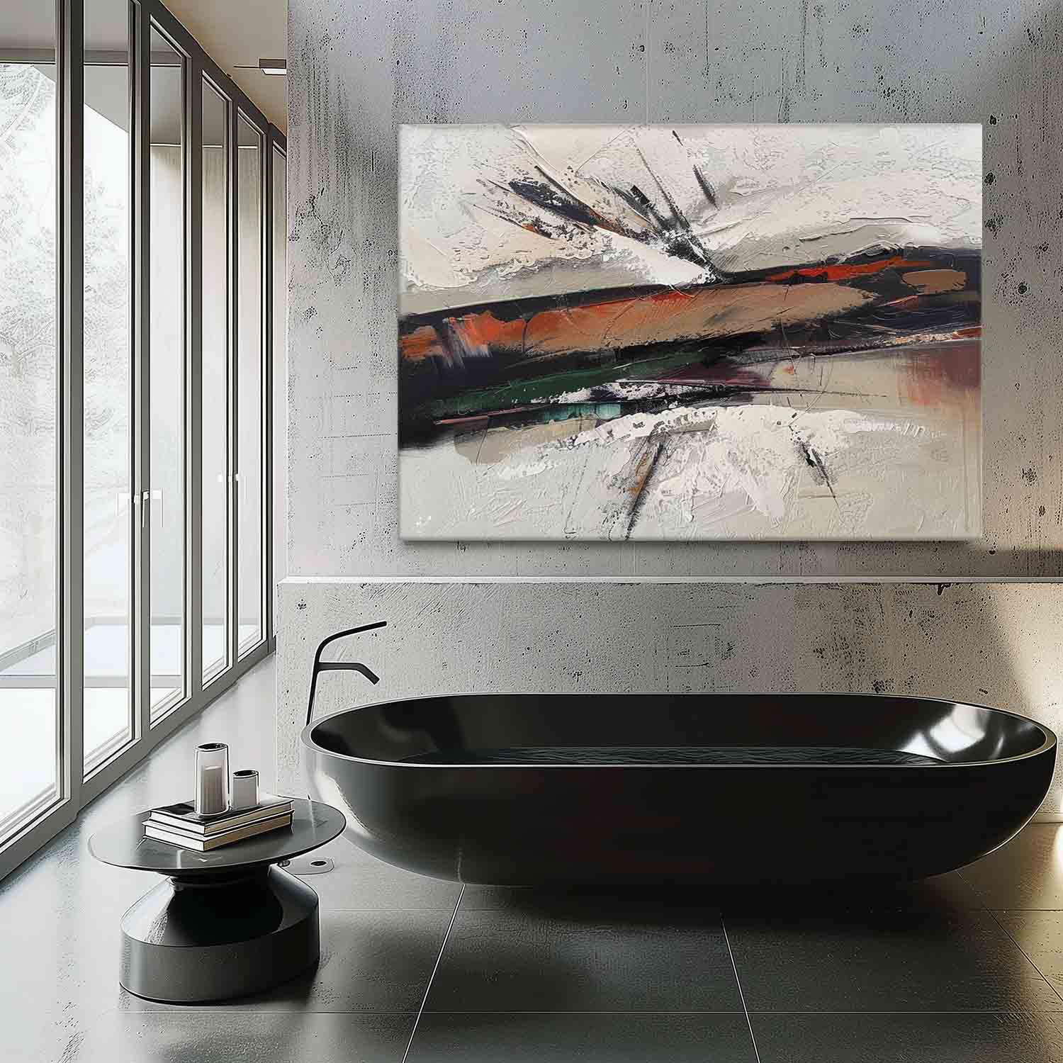 Large Neutral Abstract Art for Sale Wabi Sabi Art Neutral 3D Minimalist Canvas Wall Art Decor