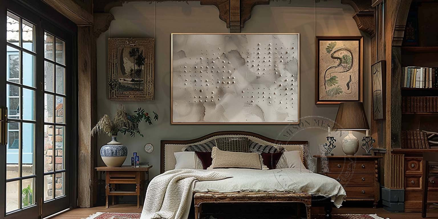 3D Gray Minimalist Abstract Canvas Art Gray Minimalist Textured Painting Wabi Sabi Art