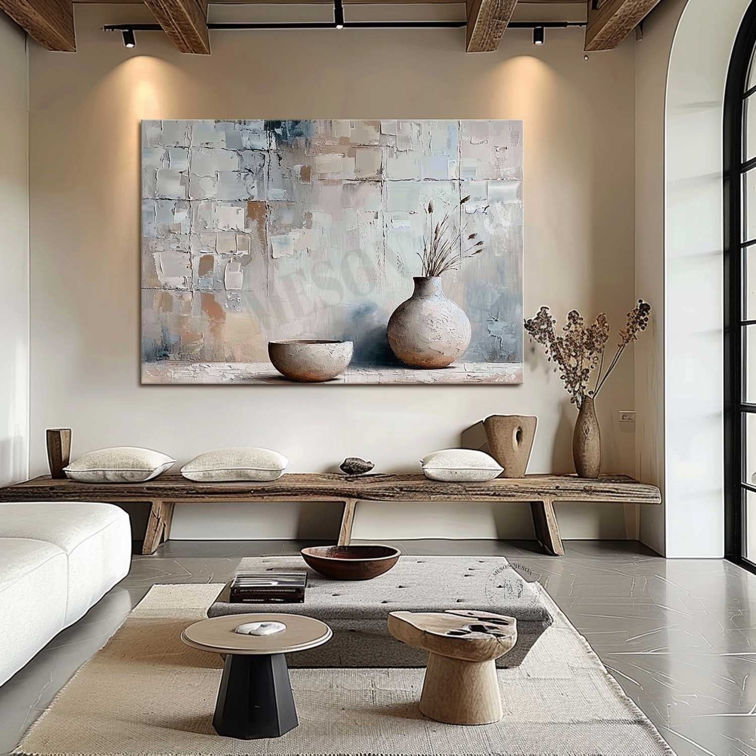 Large Grey Vase Canvas Wall Art Decor Ceramic Vase Art Ceramic Vase Still Life Paintings For Sale
