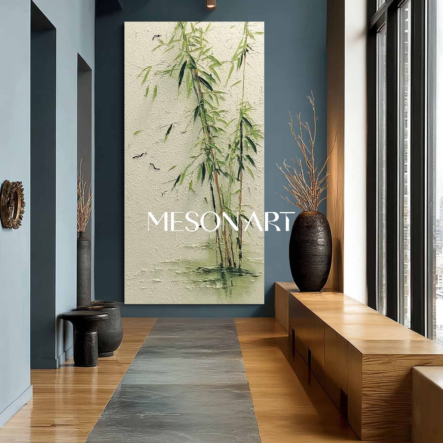 Imperfect Beauty in Nature – Wabi-Sabi Inspired Bamboo Wall Art | Mesonart