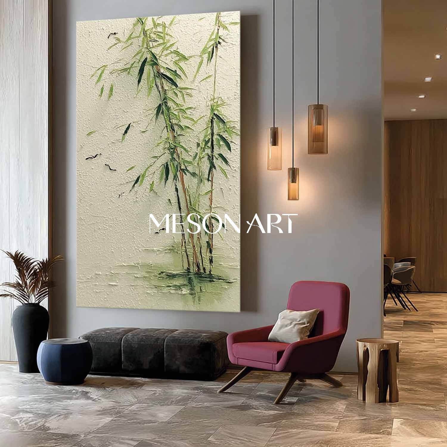Imperfect Beauty in Nature – Wabi-Sabi Inspired Bamboo Wall Art | Mesonart