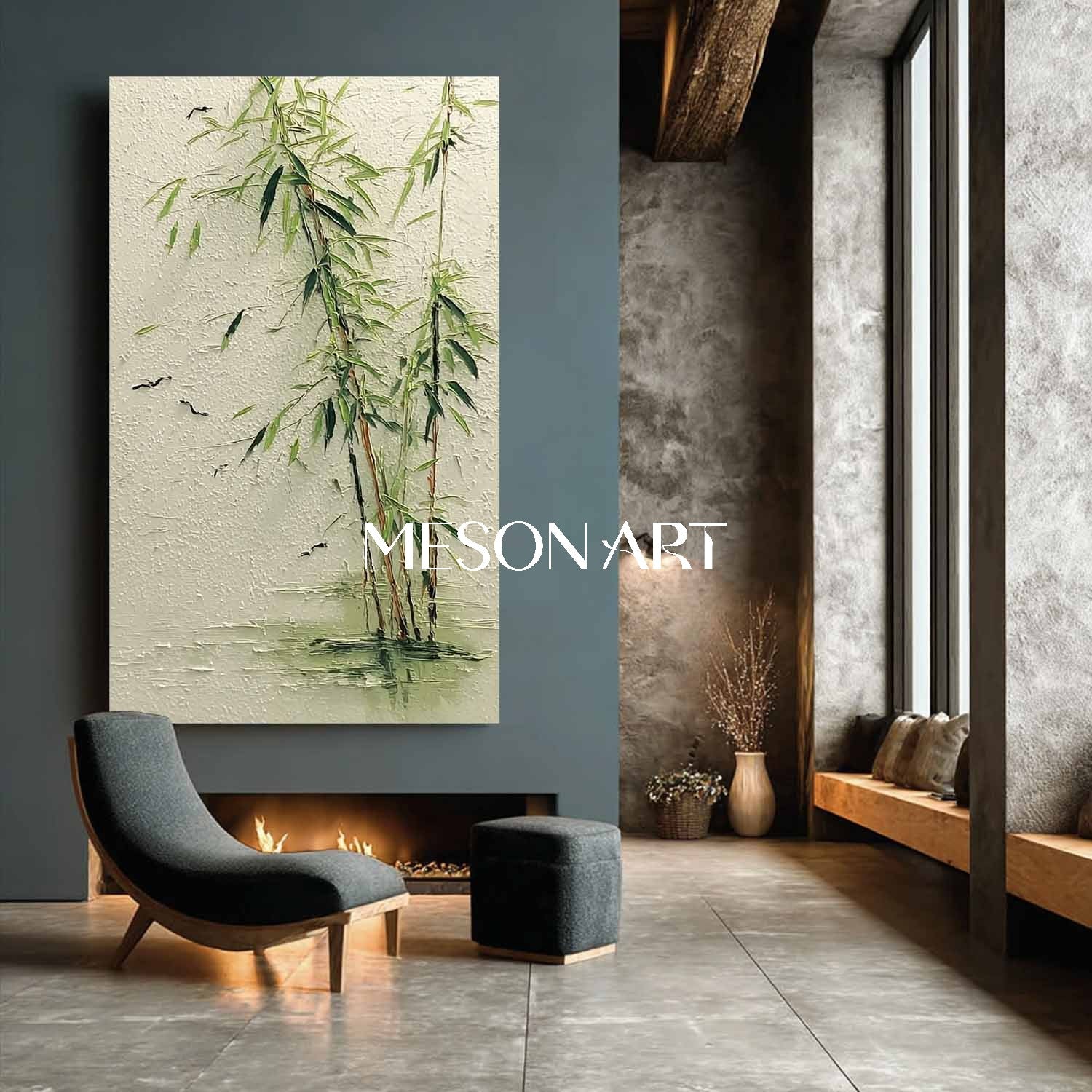 Imperfect Beauty in Nature – Wabi-Sabi Inspired Bamboo Wall Art | Mesonart