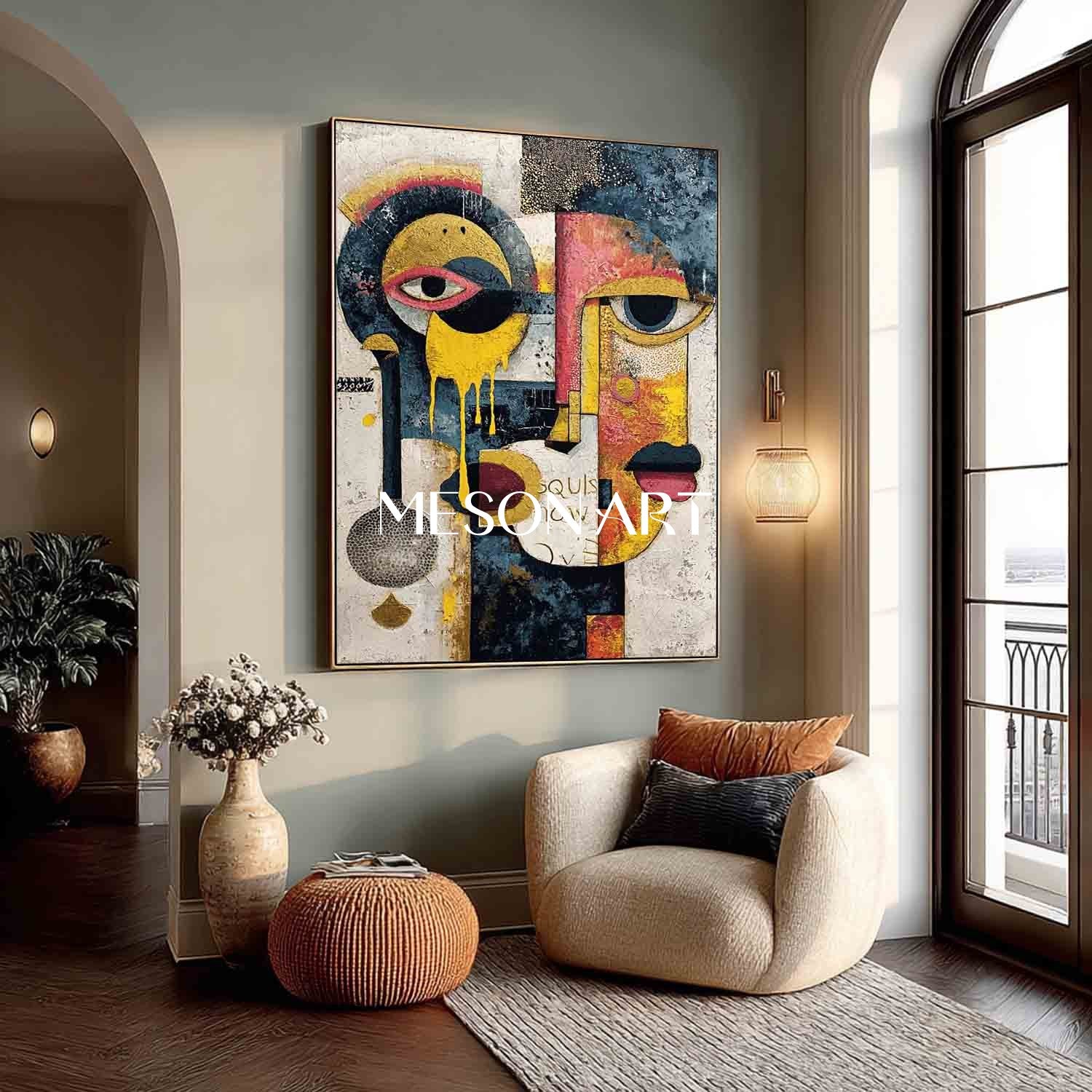 Large Picasso Abstract Art for Sale Picasso Style Paintings Picasso Canvas Wall Art Decor