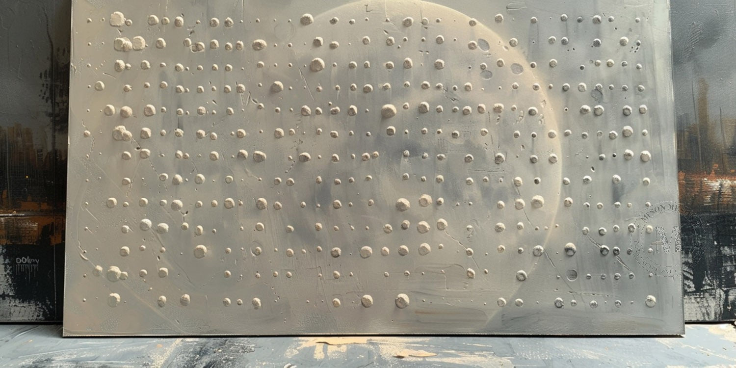 Large 3D Moon Wall Art for Sale Grey Moon Art Grey Moon Abstract Texture Acrylic Canvas Painting