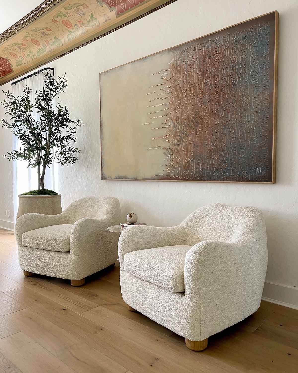 Large Beige And Brown Minimalist Abstract Art Canvas Beige And Brown Textured Wall Painting