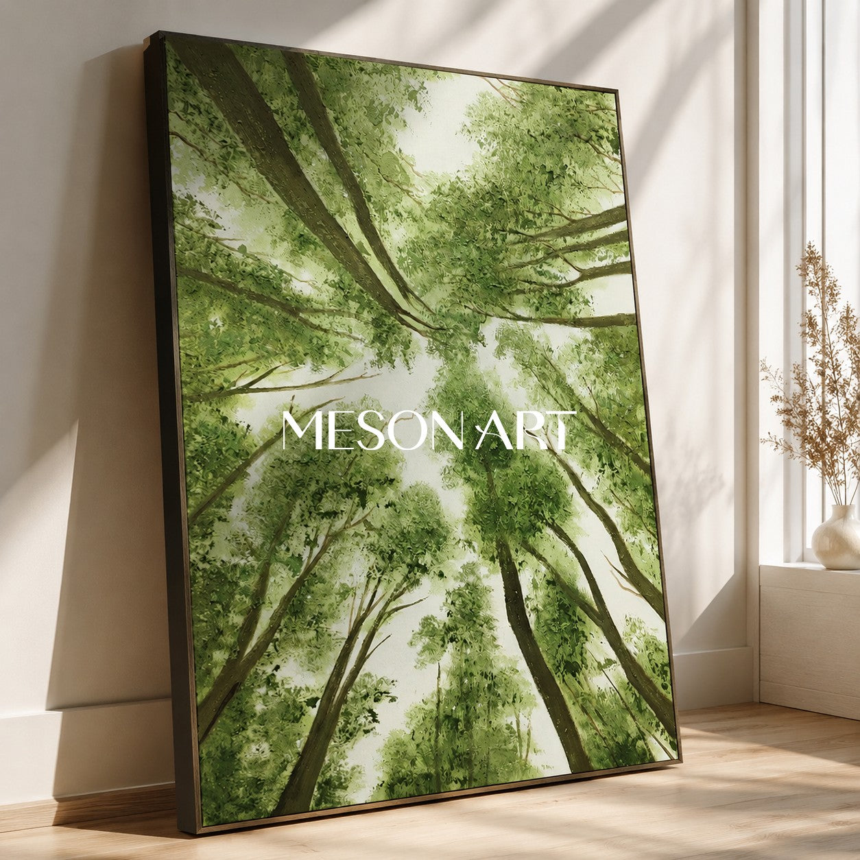 Green Texture Woods Painting Green Woods Texture Canvas Wall Art Green Woods Acrylic Painting
