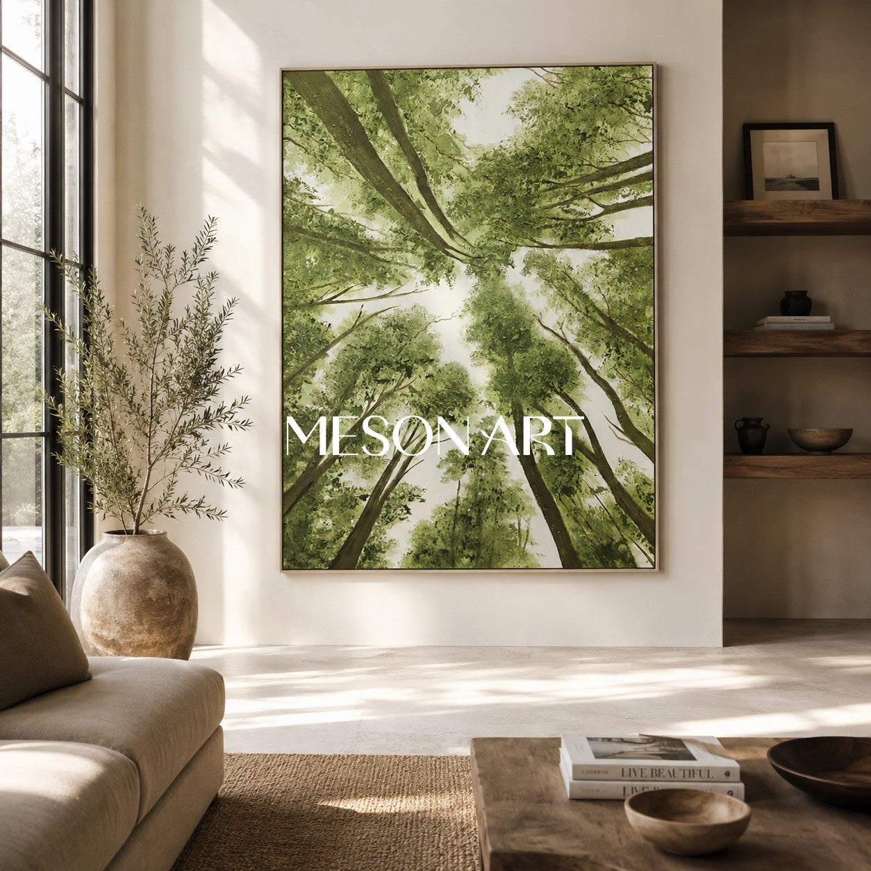 Green Texture Woods Painting Green Woods Texture Canvas Wall Art Green Woods Acrylic Painting
