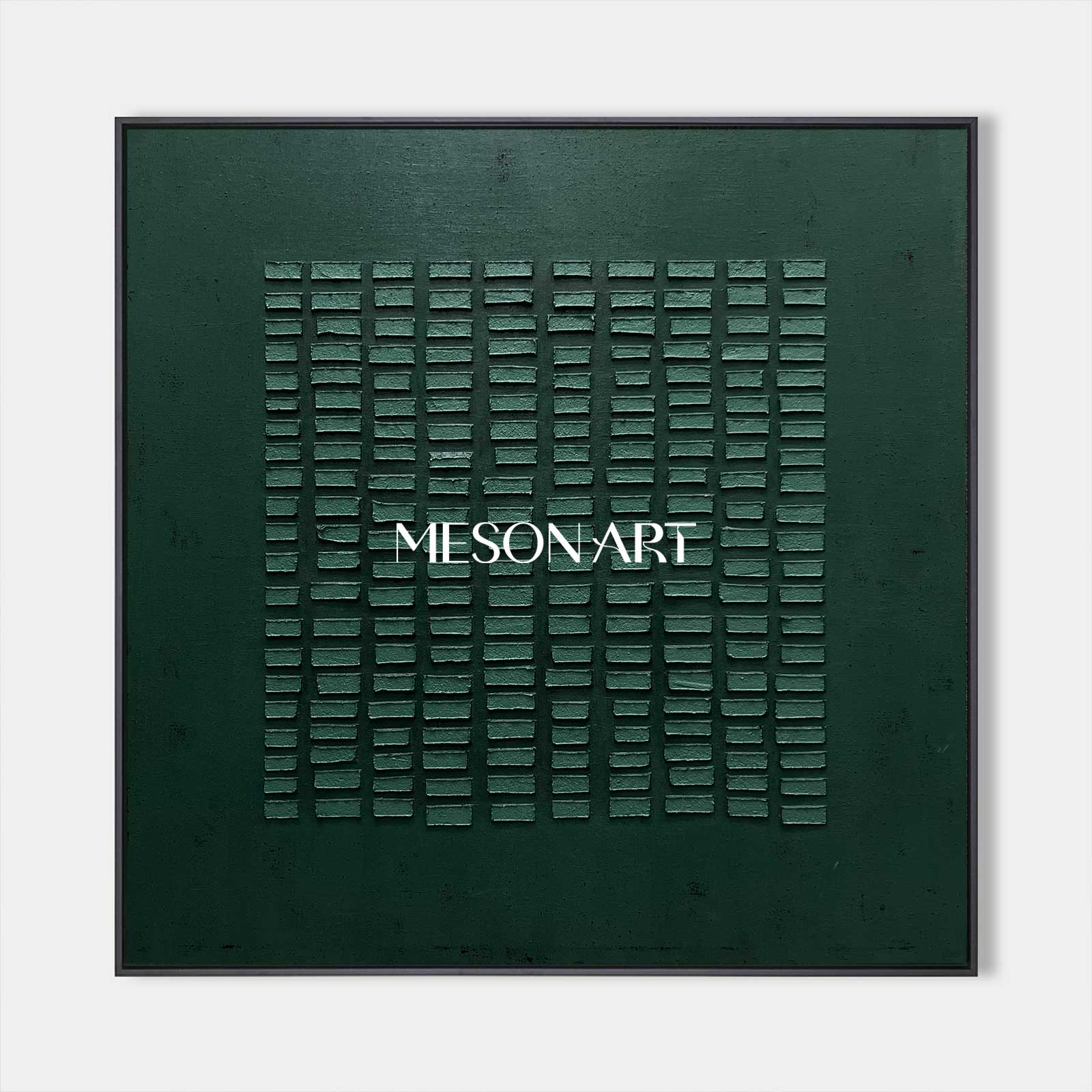 Wabi Sabi Wall Art Green Painting Green Abstract Art Canvas Minimalist Painting 3D Texture Wall Art