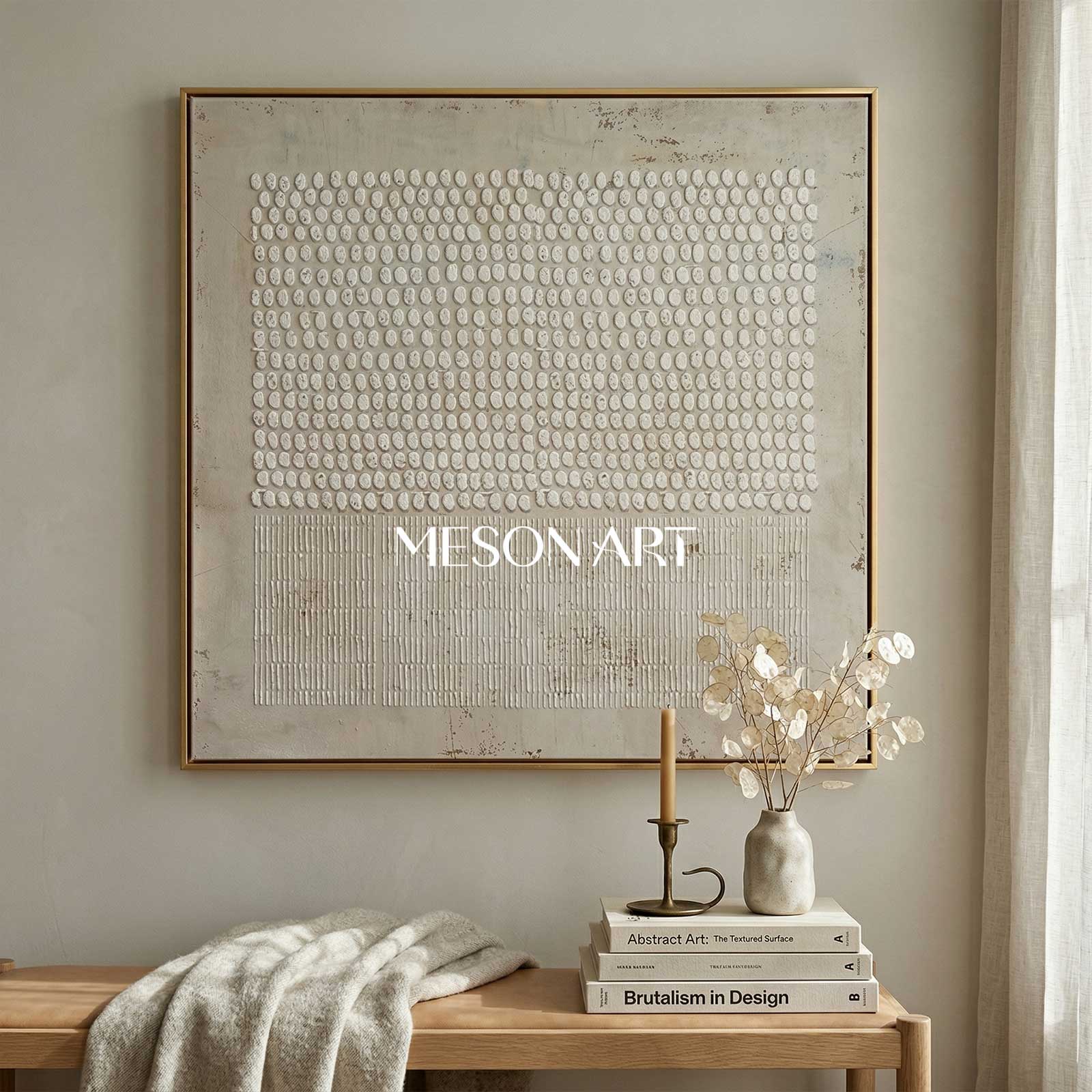 Brown Abstract Painting On Canvas Brown Bohemian Painting Brown Wall Art 3D Texture Painting Brown Abstract Art Grey Taupe Art Wall Art