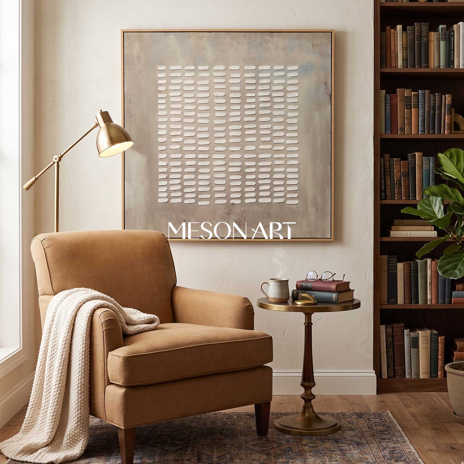 Brown Bohemian painting brown wall art 3d texture painting brown abstract art grey taupe wall art decor Brown abstract painting on canvas