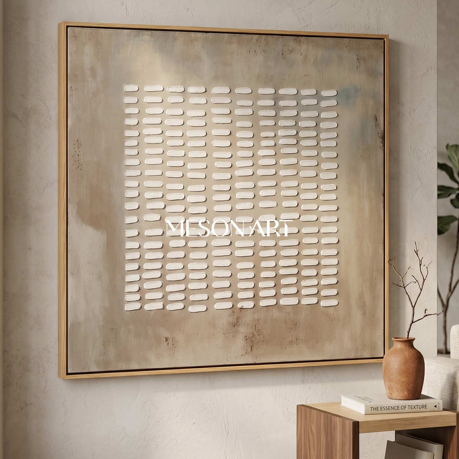 Brown Bohemian painting brown wall art 3d texture painting brown abstract art grey taupe wall art decor Brown abstract painting on canvas