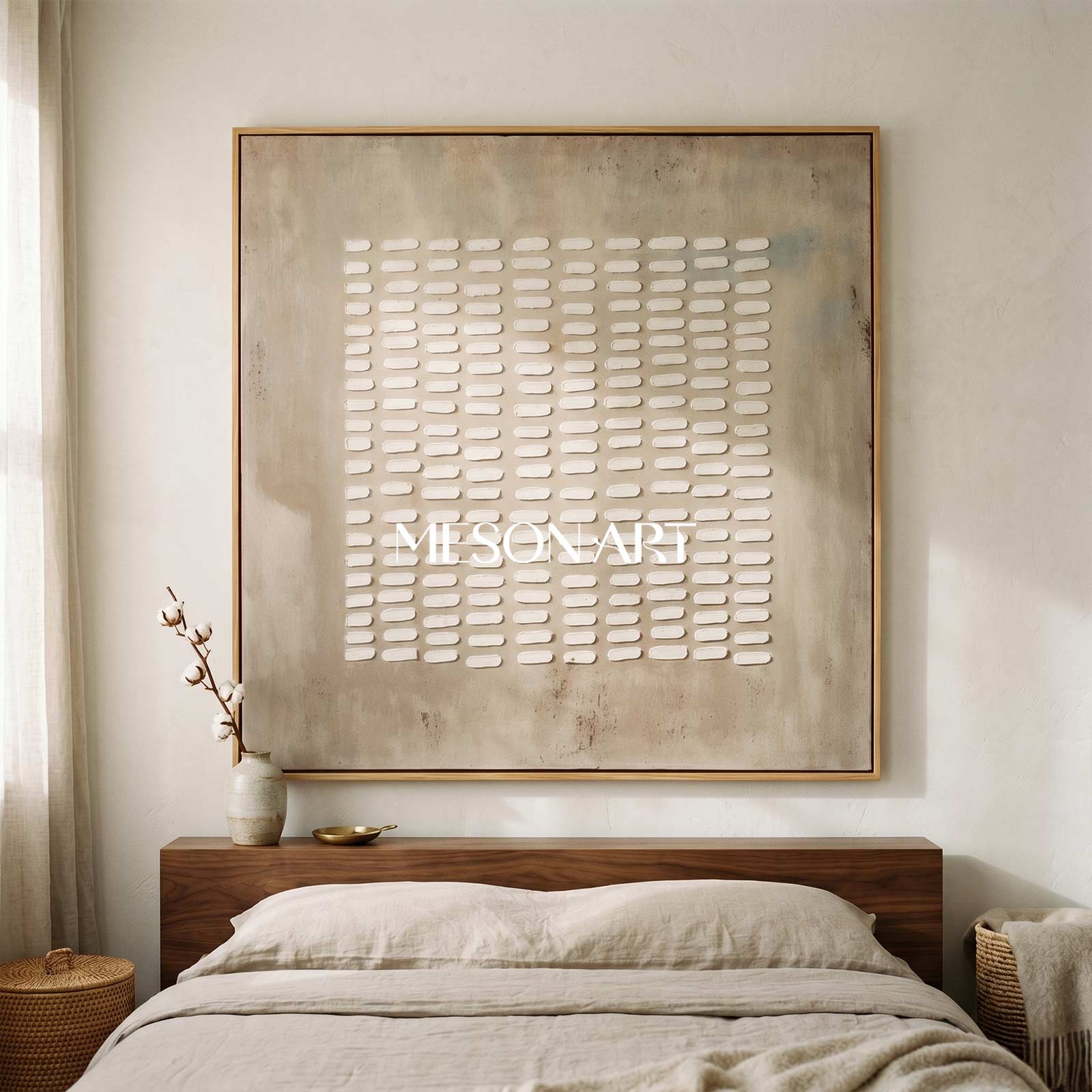 Brown Bohemian painting brown wall art 3d texture painting brown abstract art grey taupe wall art decor Brown abstract painting on canvas