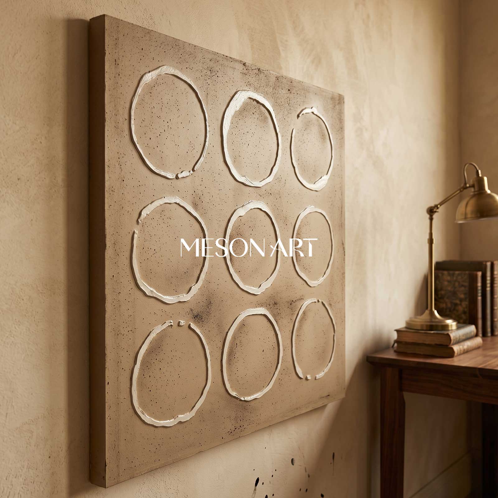 Brown minimalist painting brown wall art 3d texture painting brown abstract art brown circle wall art Brown abstract painting on canvas