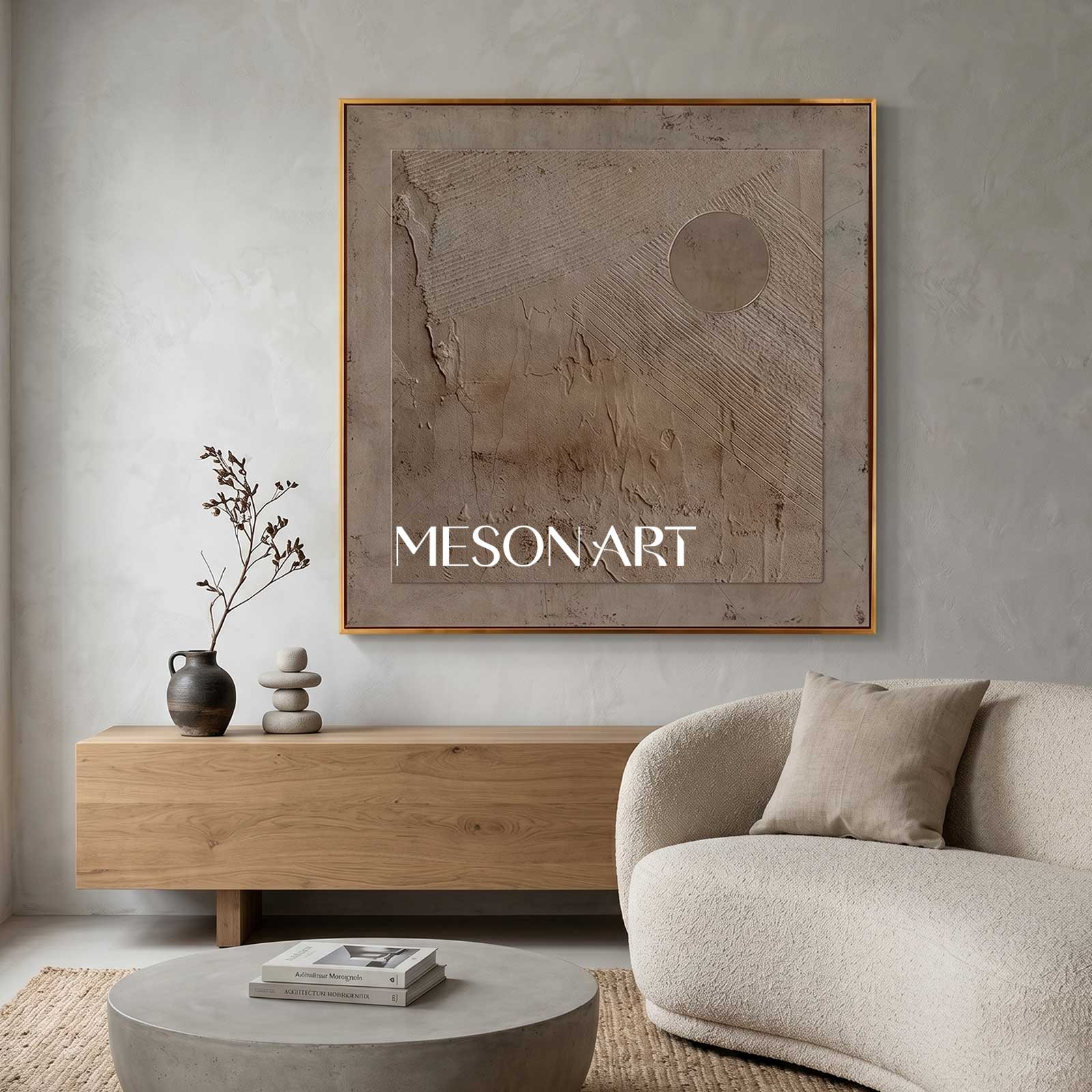 Brown Bohemian painting brown wall art 3d texture painting brown abstract art earth tone wall art Brown grey taupe art painting on canvas