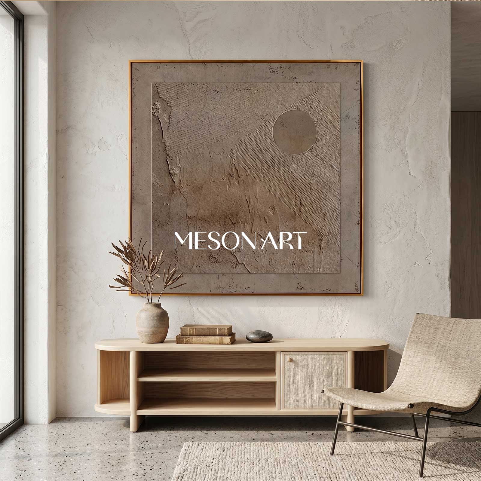 Brown Bohemian painting brown wall art 3d texture painting brown abstract art earth tone wall art Brown grey taupe art painting on canvas