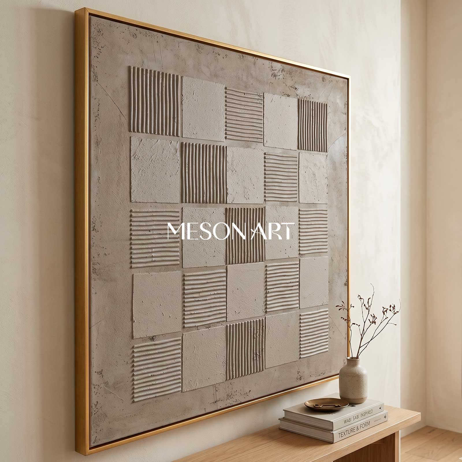 Wabi-Sabi Wall Art brown wall art brown painting brown abstract art canvas grey taupe art Bohemian wall painting 3d texture Earth Tone art