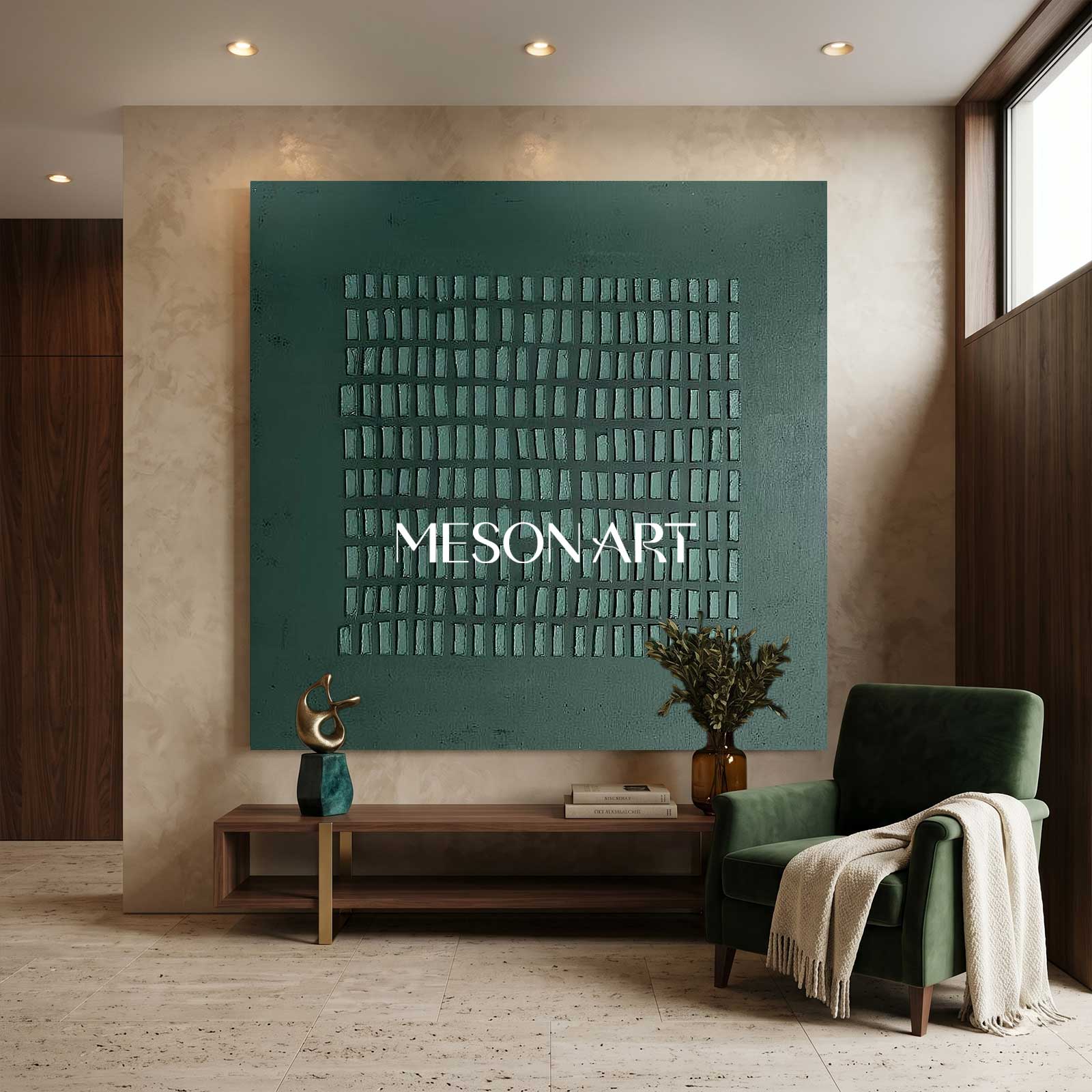 Green painting green abstract art canvas green abstract art canvas Wabi-Sabi Wall Art minimalist painting 3d texture wall art green wall art