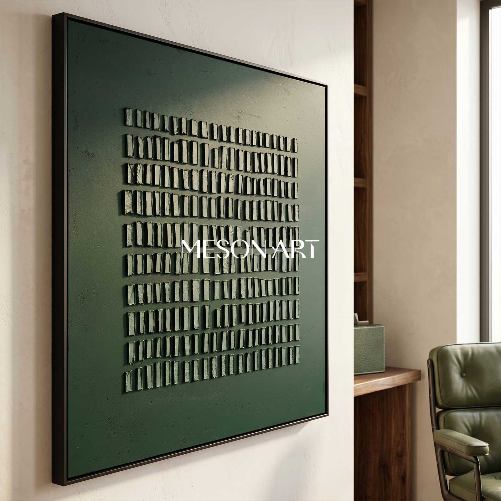 Green painting green abstract art canvas green abstract art canvas Wabi-Sabi Wall Art minimalist painting 3d texture wall art green wall art