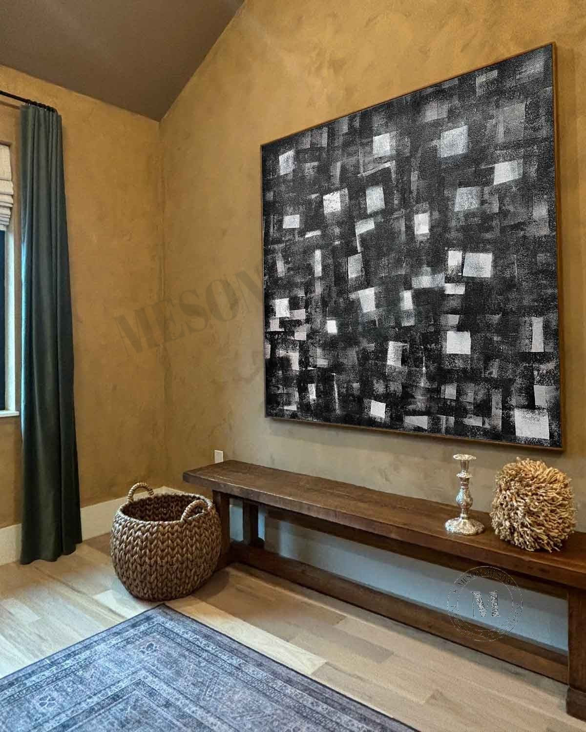 Gray and White Abstract Art for Sale Gray and White Abstract Wall Art Decoration Painting Minimalist Painting