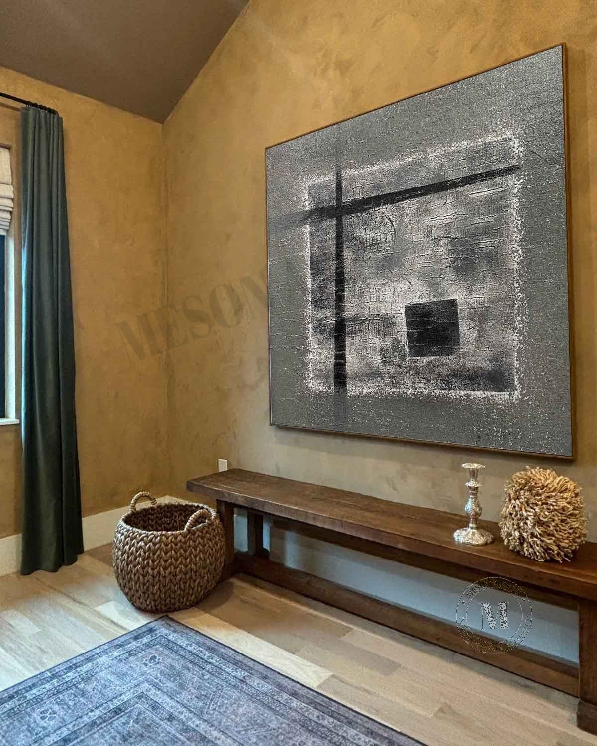 Dark Gray Abstract Art for Sale Dark Gray Abstract Wall Art Decoration Dark Gray Minimalist Painting