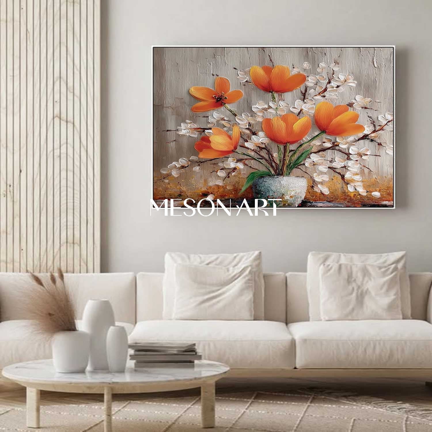 Flower Painting on Canvas Luxury Botanical Canvas Art Colorful Flower Wall Art for Gallery Wall