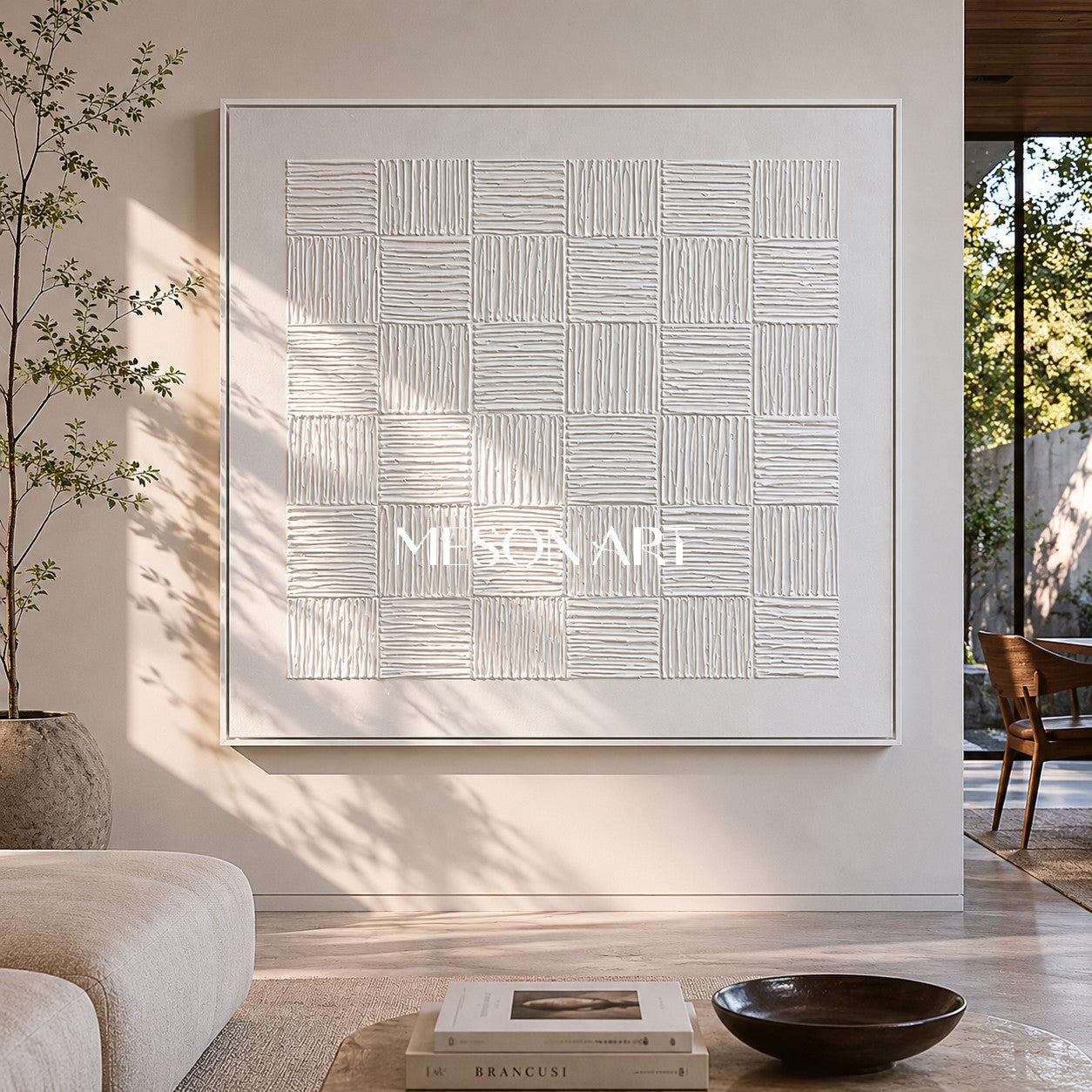 White 3D Plaster Art White 3D Abstract Painting White 3D Textured Acrylic Canvas Art White Minimalist Art