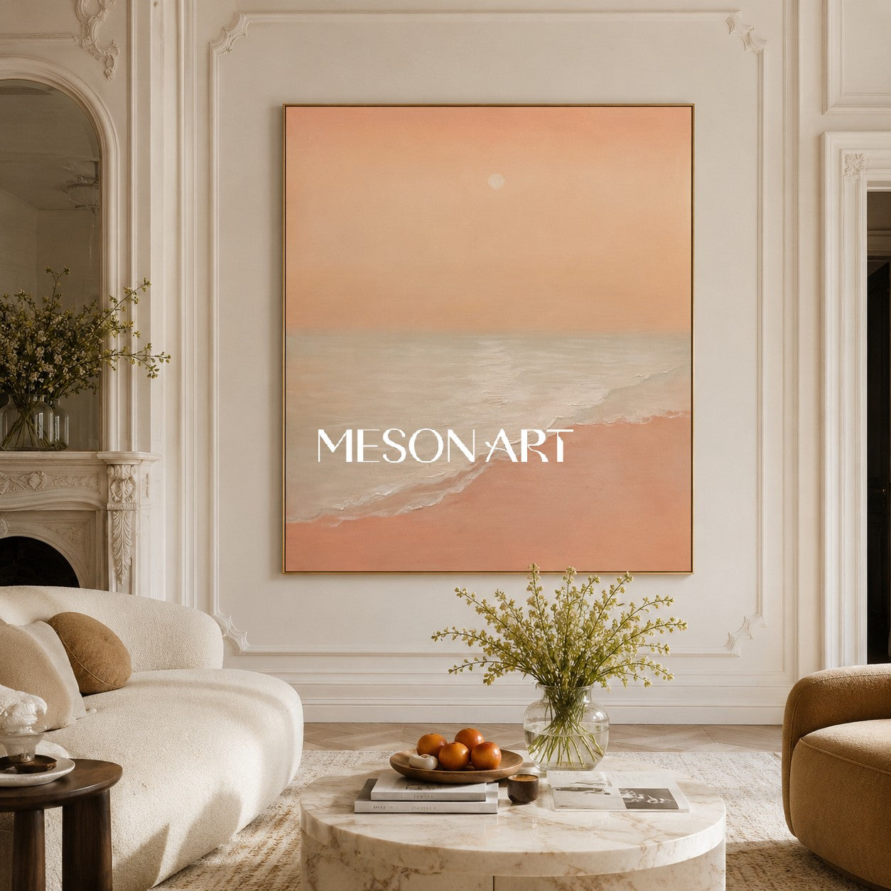 Large Landscape Oil Painting Large Landscape Canvas Art Wabi-Sabi Painting Landscape Wall Art
