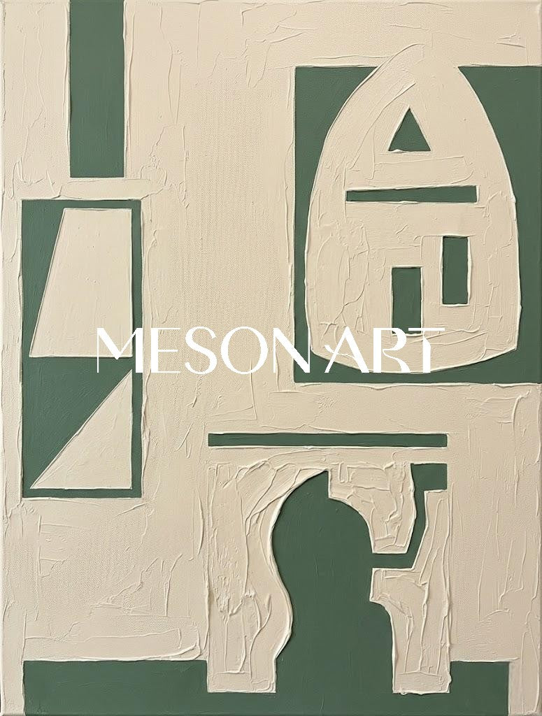 Contemporary Neutral Home Design Art Large Framed Japandi Living Room Piece