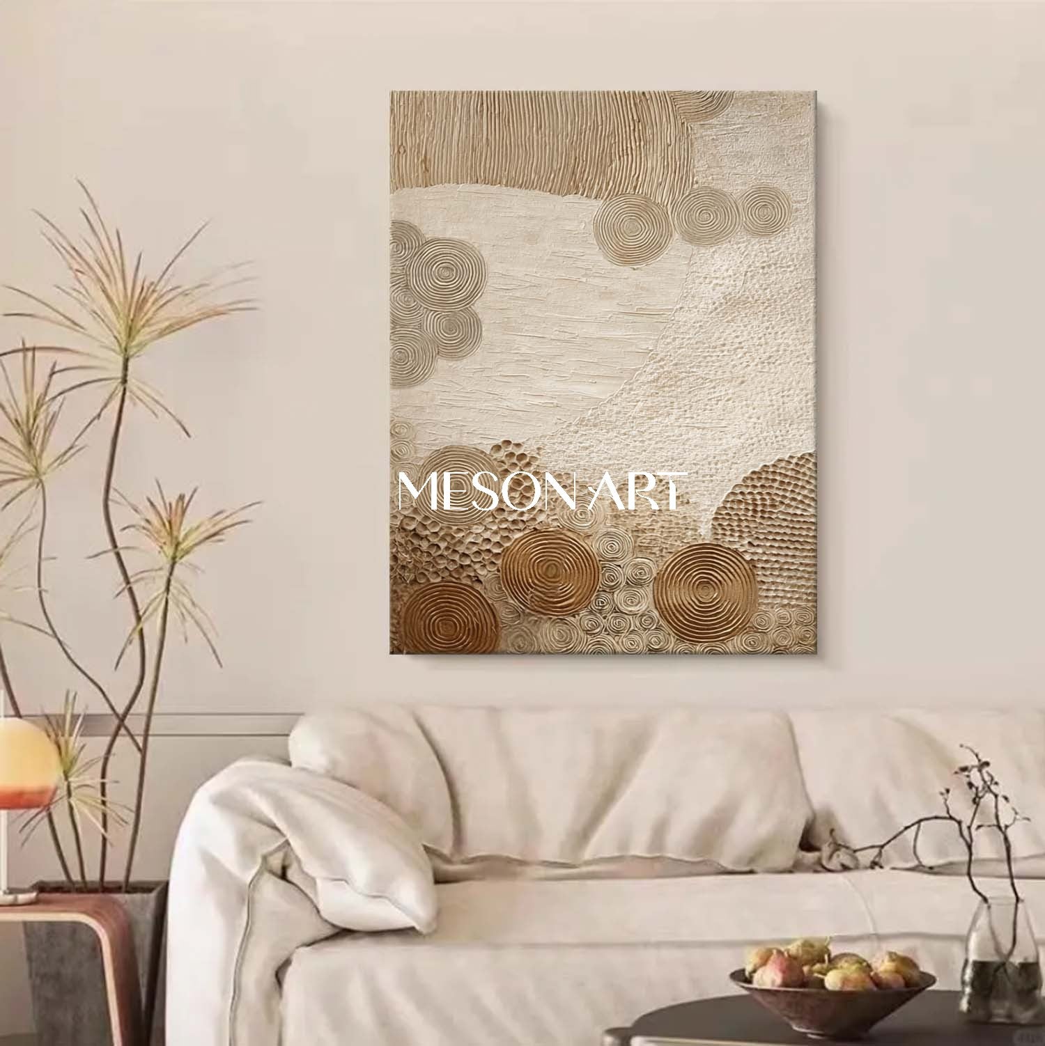 Colorful Boho Art – Vibrant Textured Canvas for Creative Studios