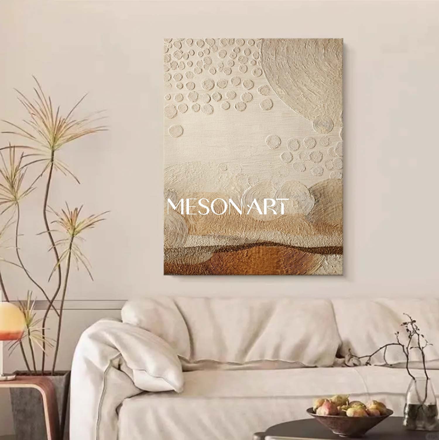 Multicolor Boho Painting – Unique Accent Art for Hallways & Entryways
