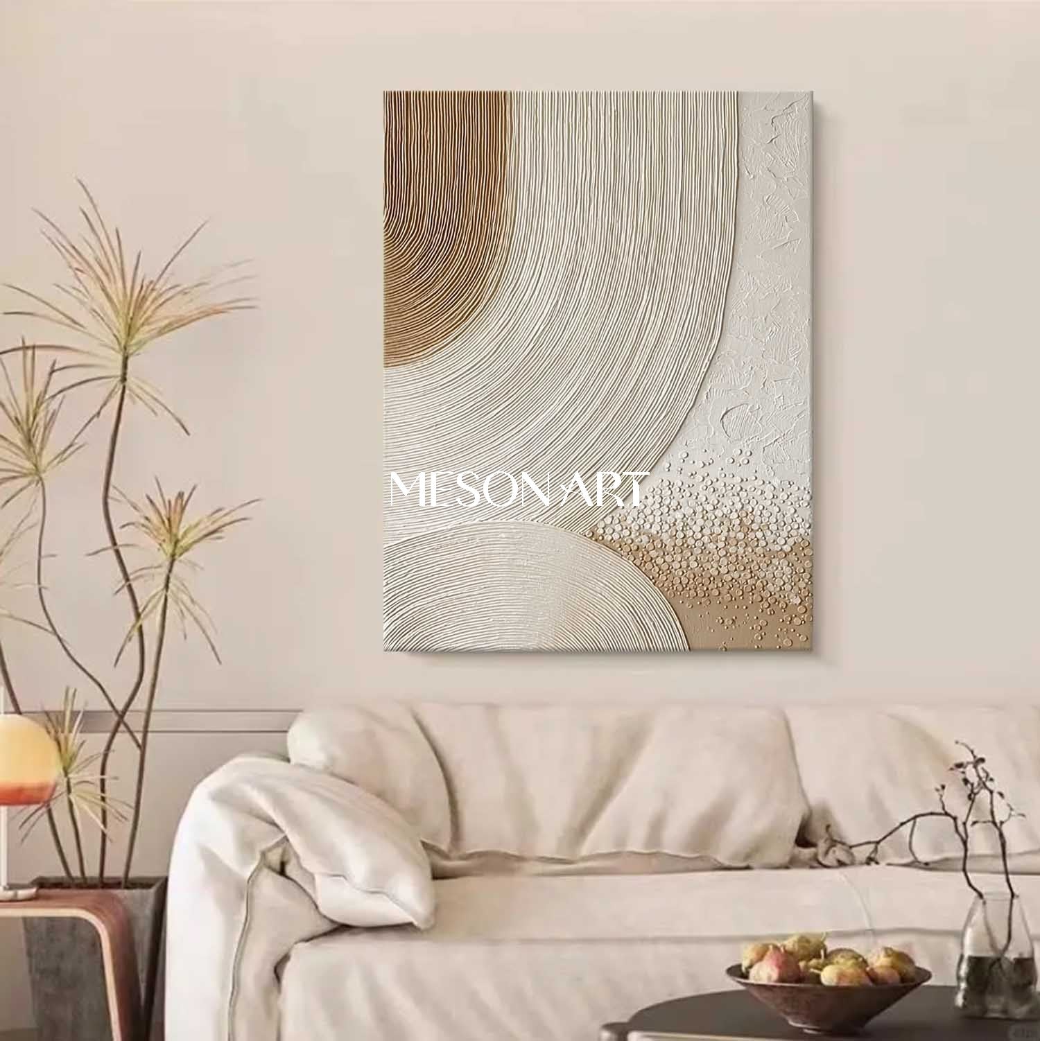 Buy Boho Wall Art – Handcrafted Canvas with Textured Colors for Home