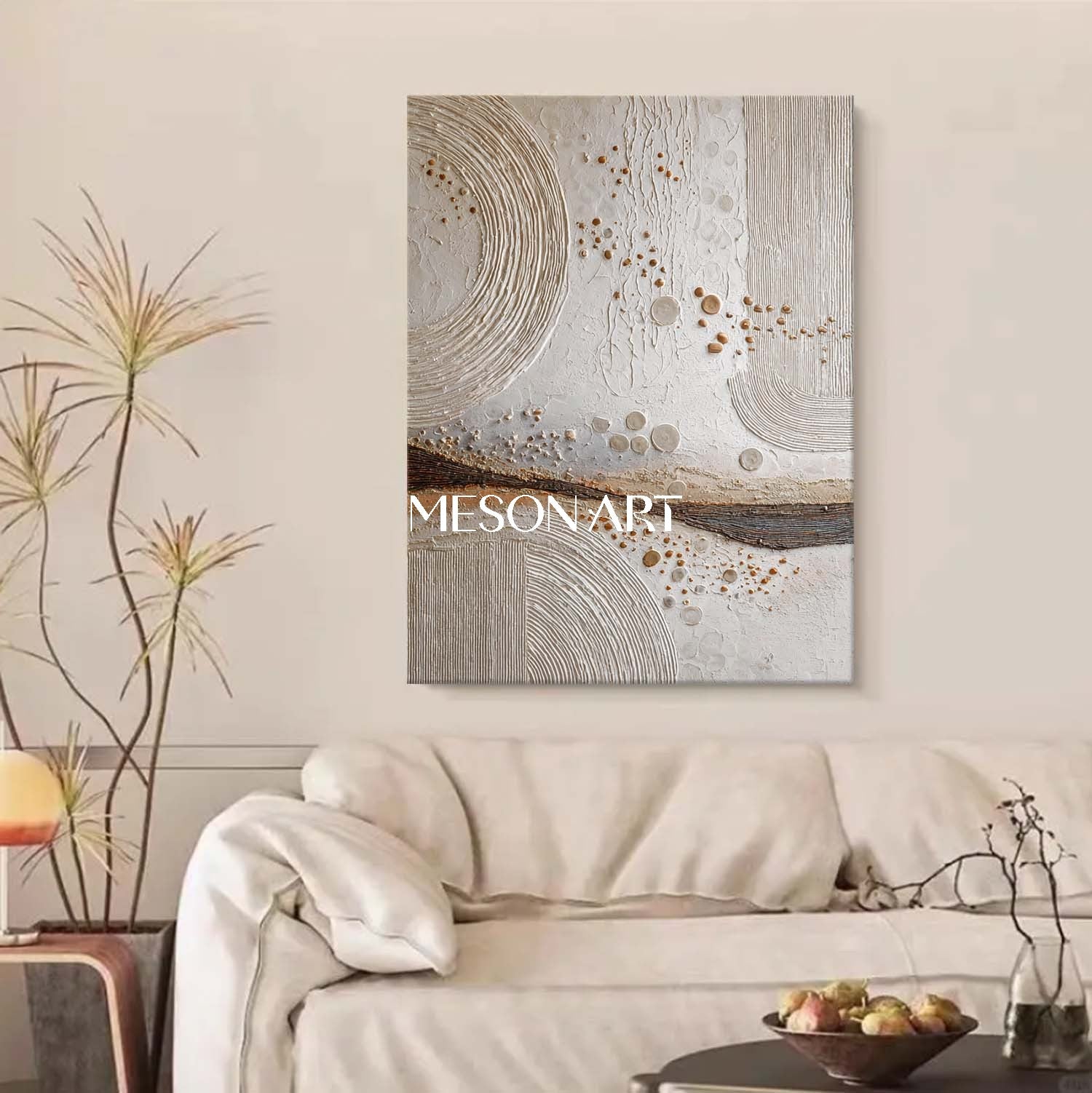 Bohemian Abstract Canvas Art – Large and Colorful Textured Art for Walls