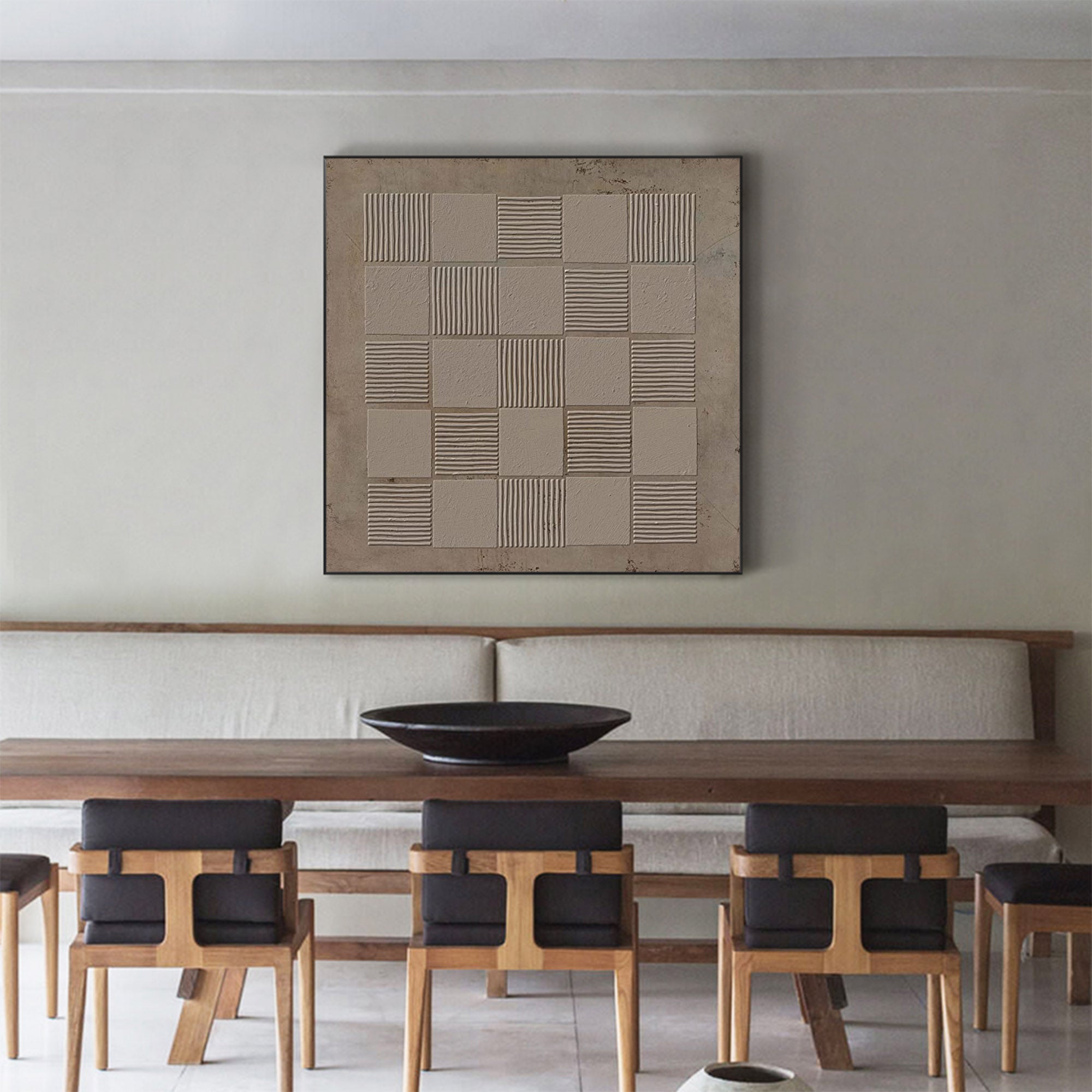 Wabi-Sabi Wall Art brown wall art brown painting brown abstract art canvas grey taupe art Bohemian wall painting 3d texture Earth Tone art