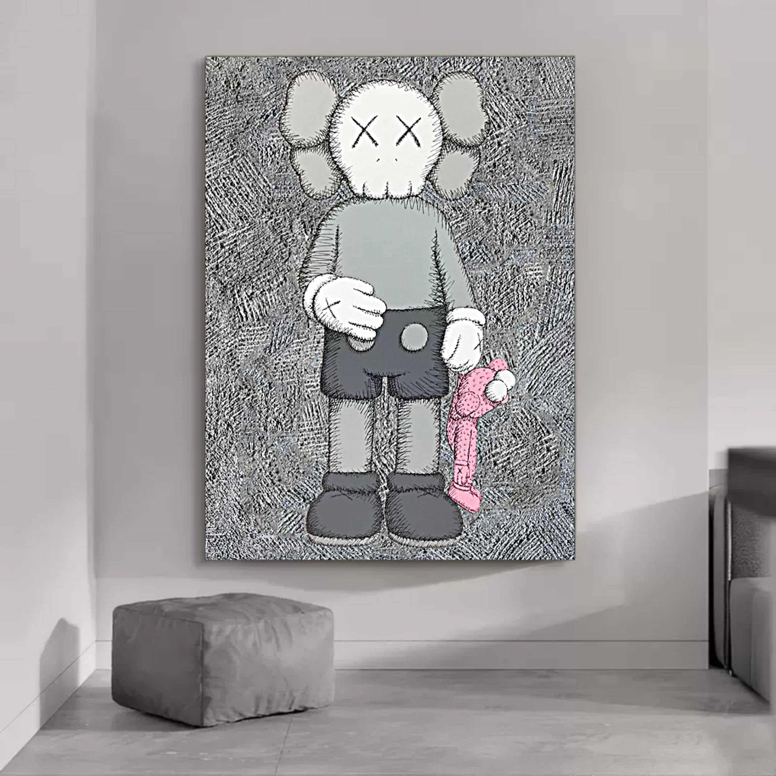 Large KAWS Wall Art KAWS Canvas Art KAWS Artwork KAWS Figure Paintings KAWS Paintings for Sale
