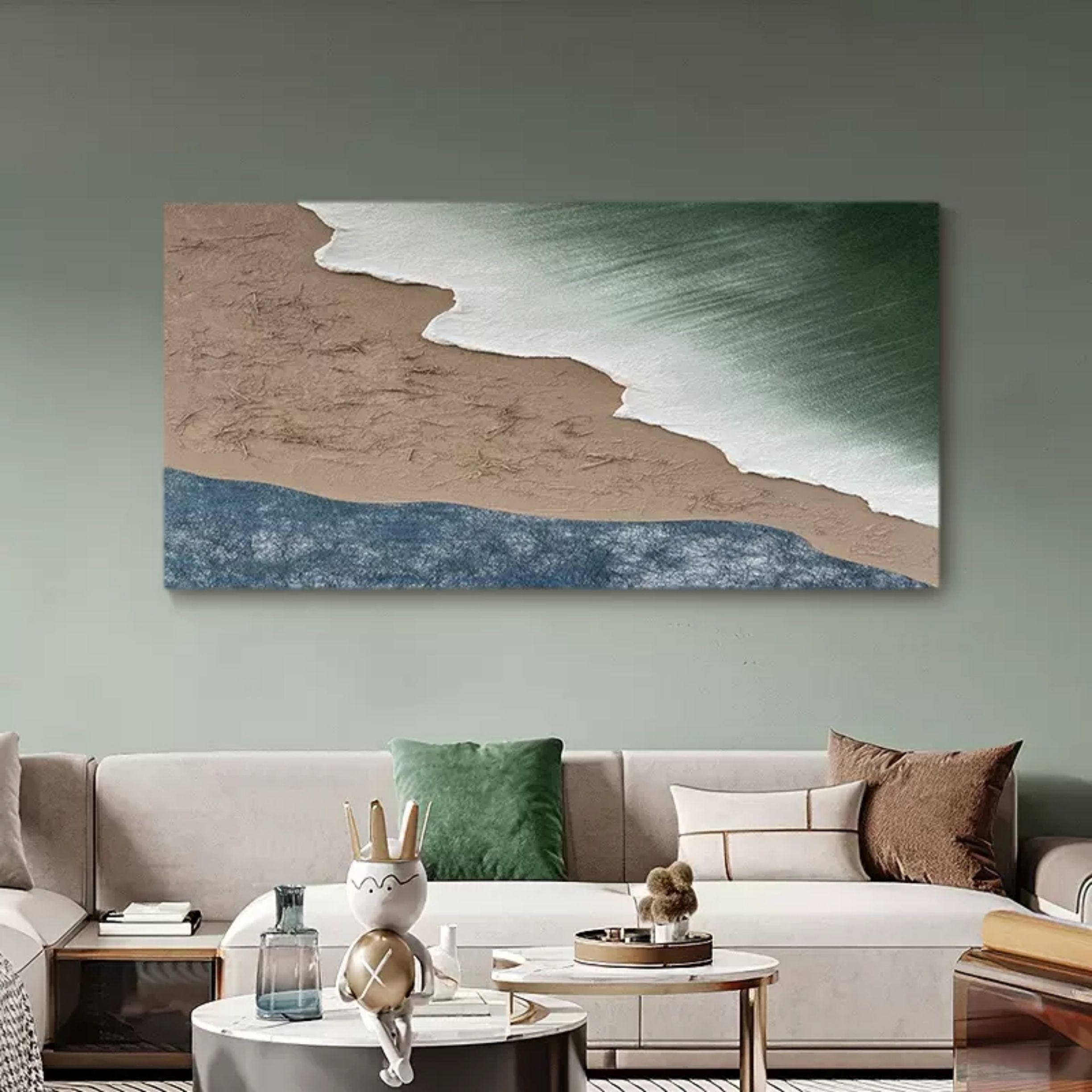 Large 3D Brown Abstract Painting Large 3D Minimalist Art Large Brown Textured Wall Art Wabi-Sabi Art