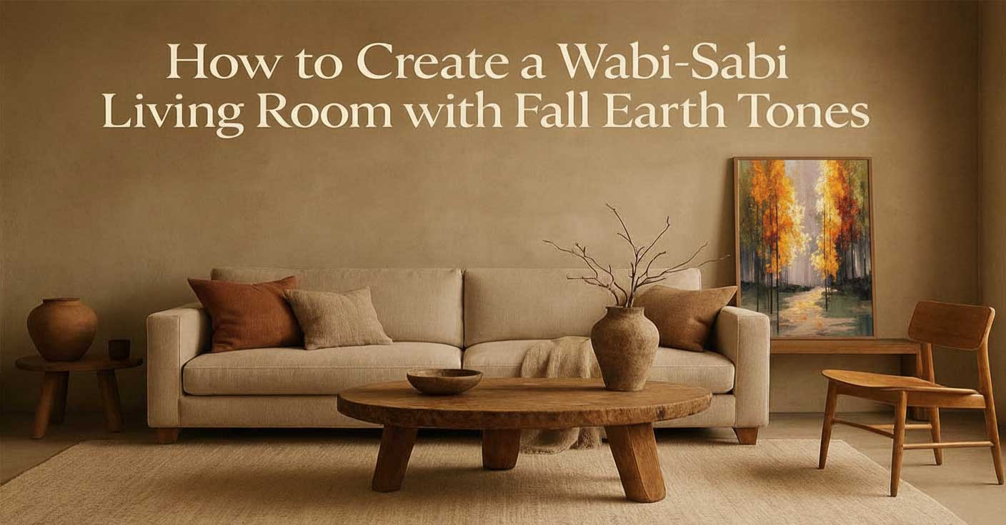 How to Create a Wabi-Sabi Living Room with Fall Earth Tones