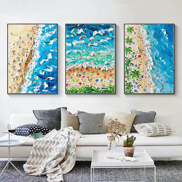 Bringing the Sea to Your Home: The Charm of Sea Wave and Beach Oil Painting
