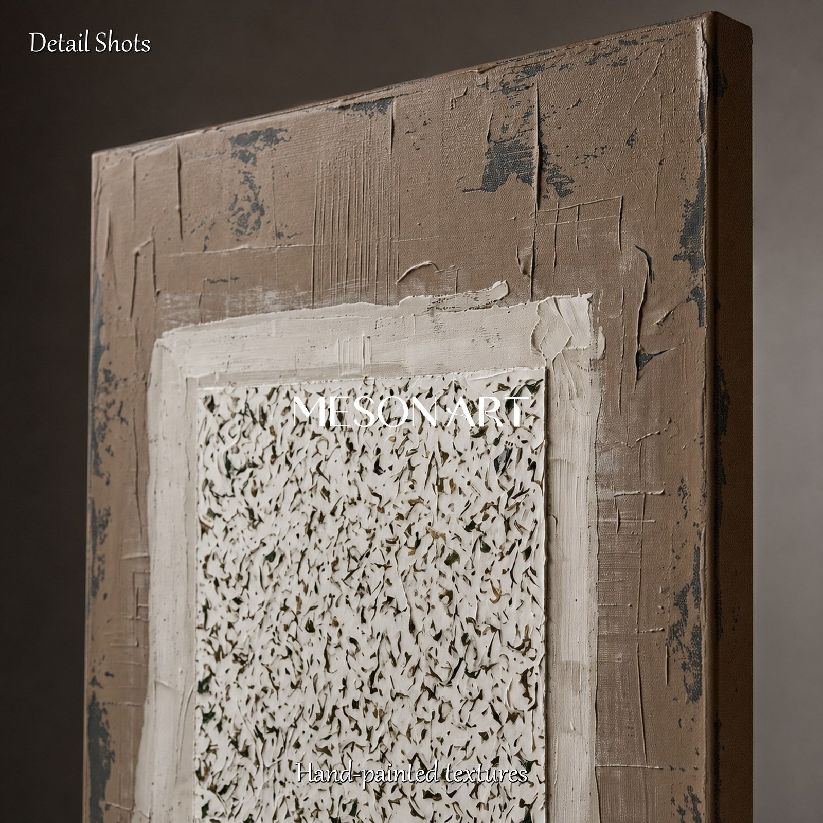 Minimalist Abstract Art With Textured Relief For Modern Living Room Decor